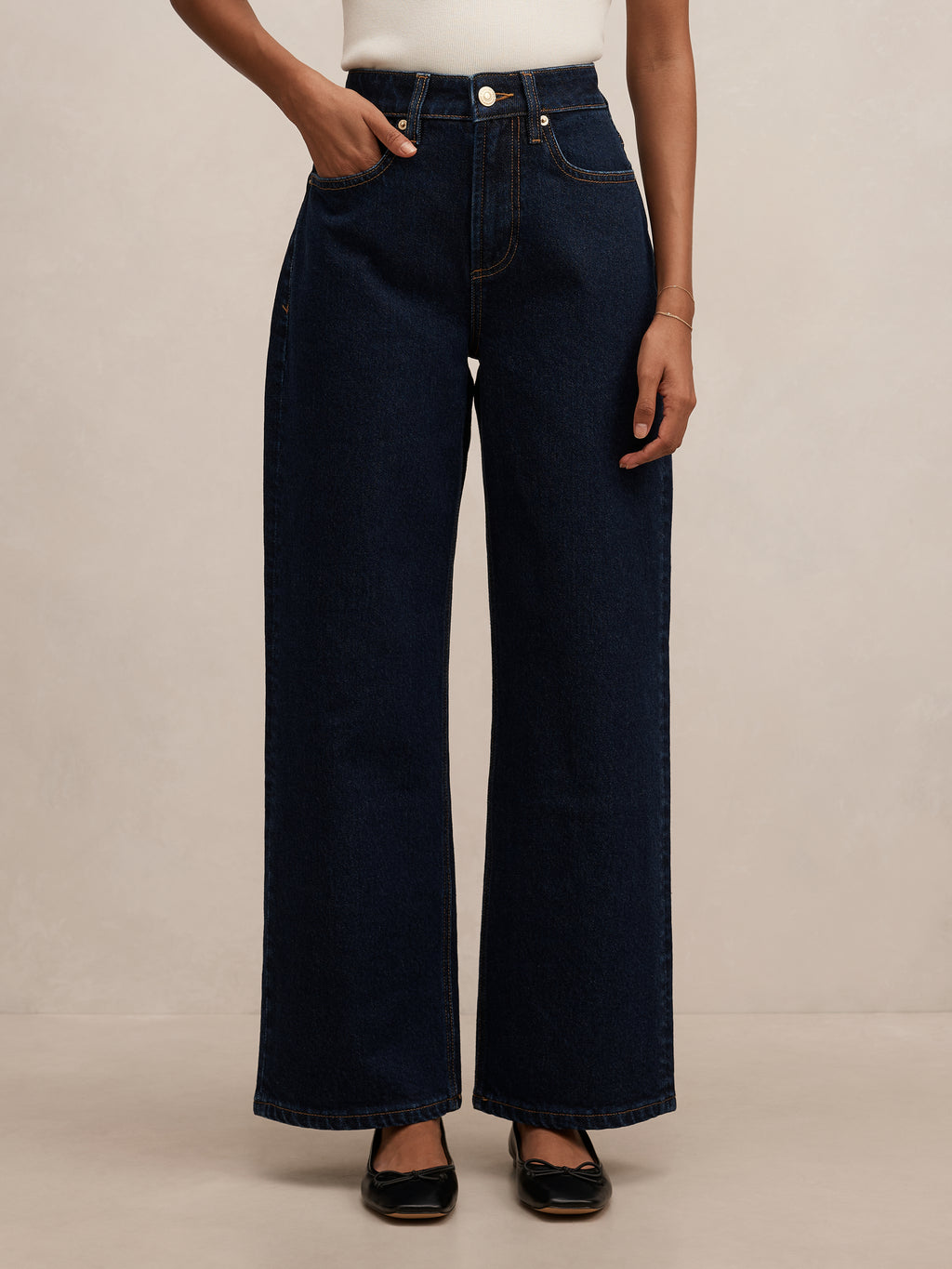 Nicki Petite Mid Rise Straight Jean