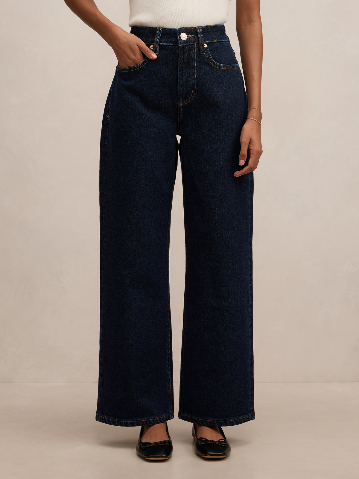Nicki Petite Mid Rise Straight Jean