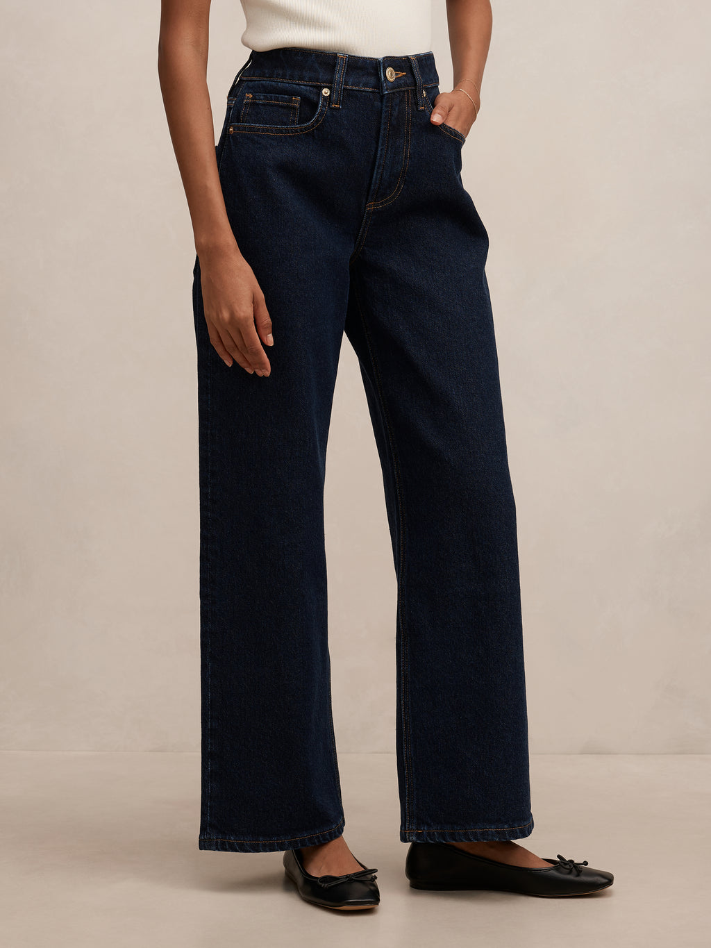Nicki Petite Mid Rise Straight Jean