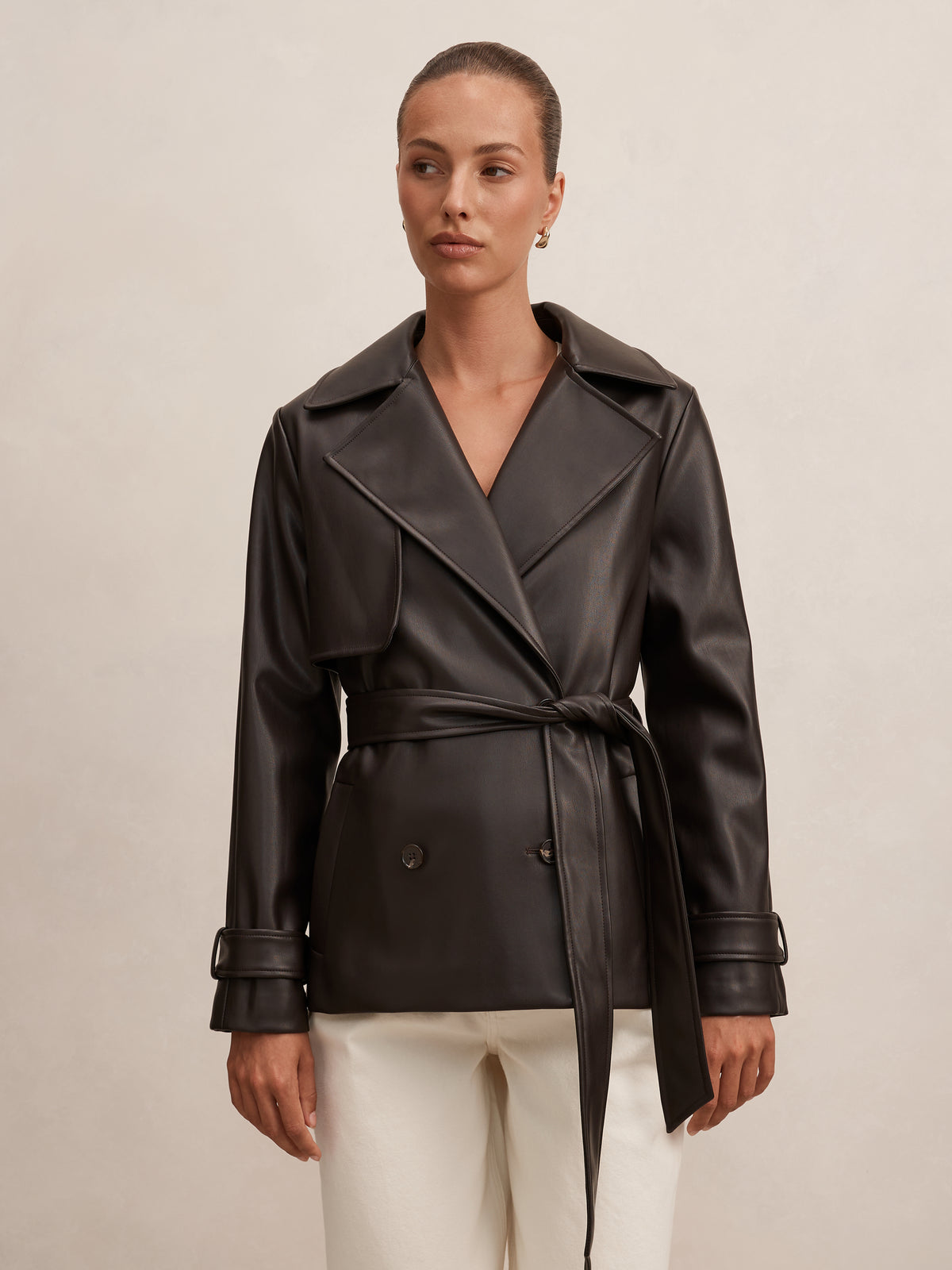 Payton Short PU Trench