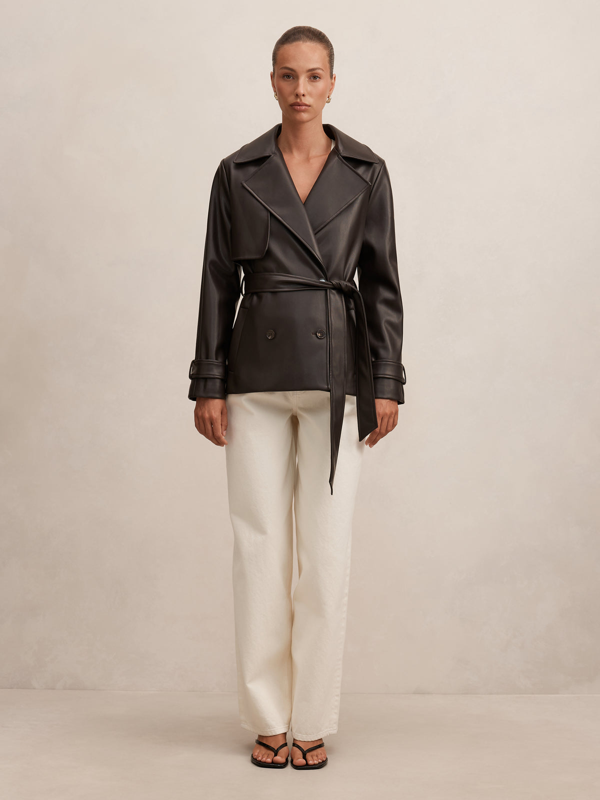 Payton Short PU Trench