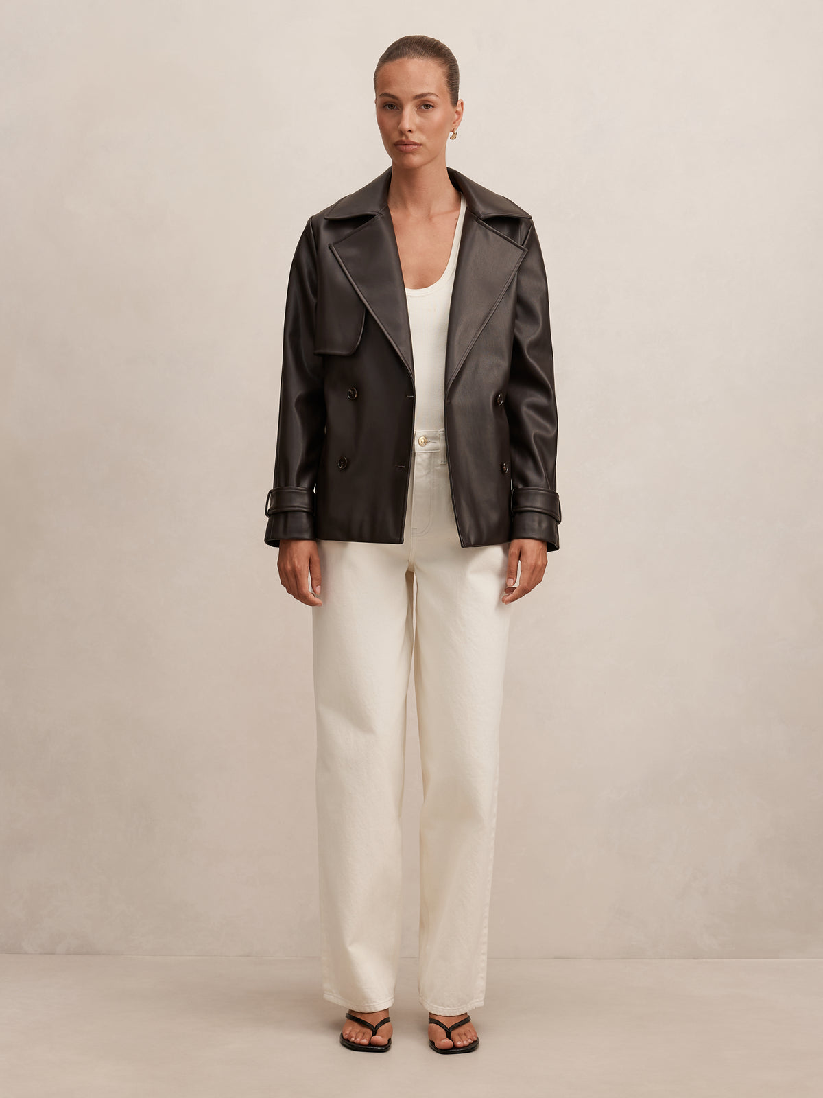 Payton Short PU Trench