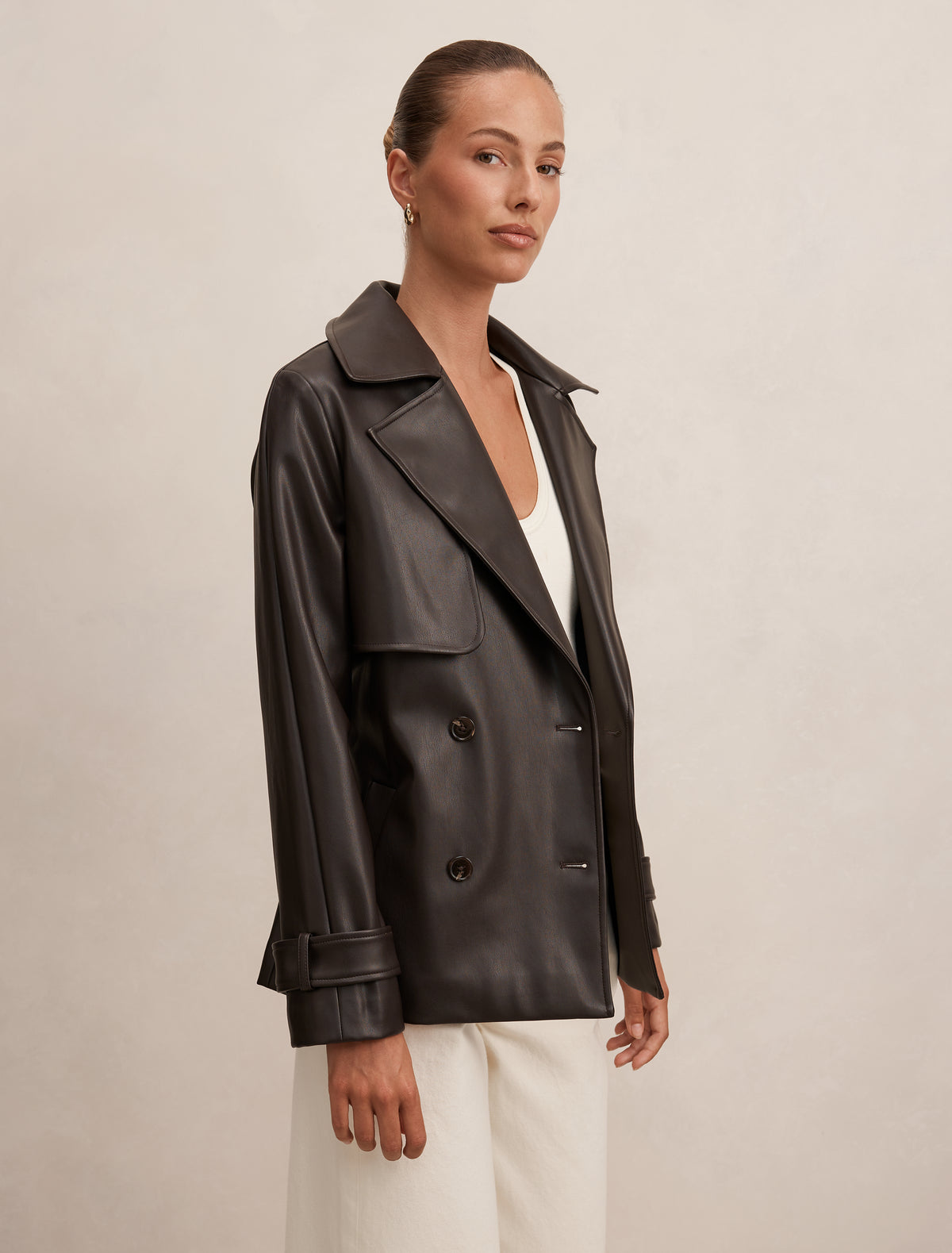 Payton Short PU Trench