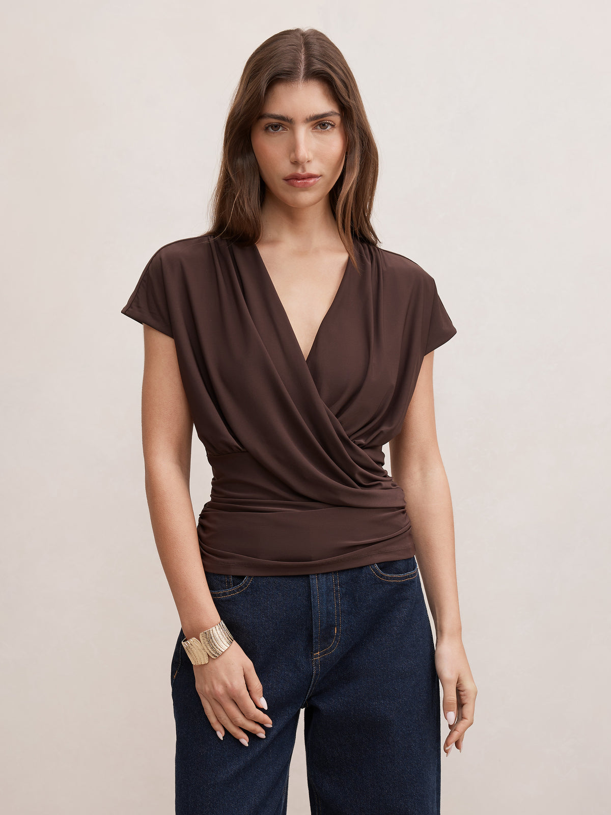 Oakley V-Neck Drape Top