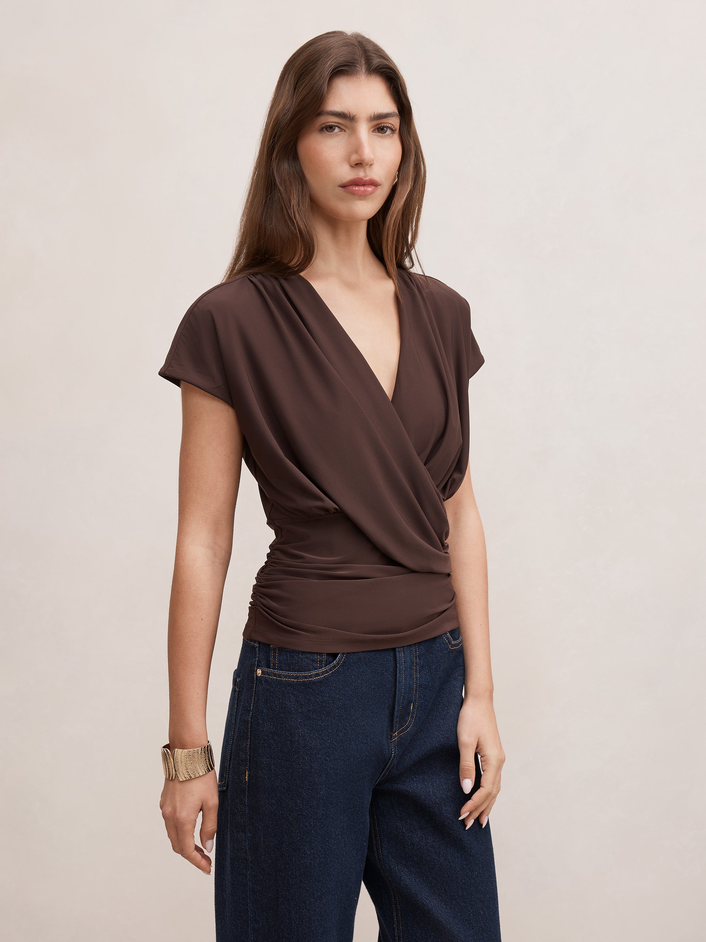 Oakley V-Neck Drape Top