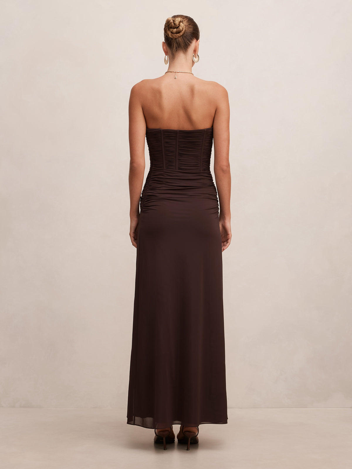 Lorelei Strapless Ruched Maxi