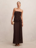 Lorelei Strapless Ruched Maxi