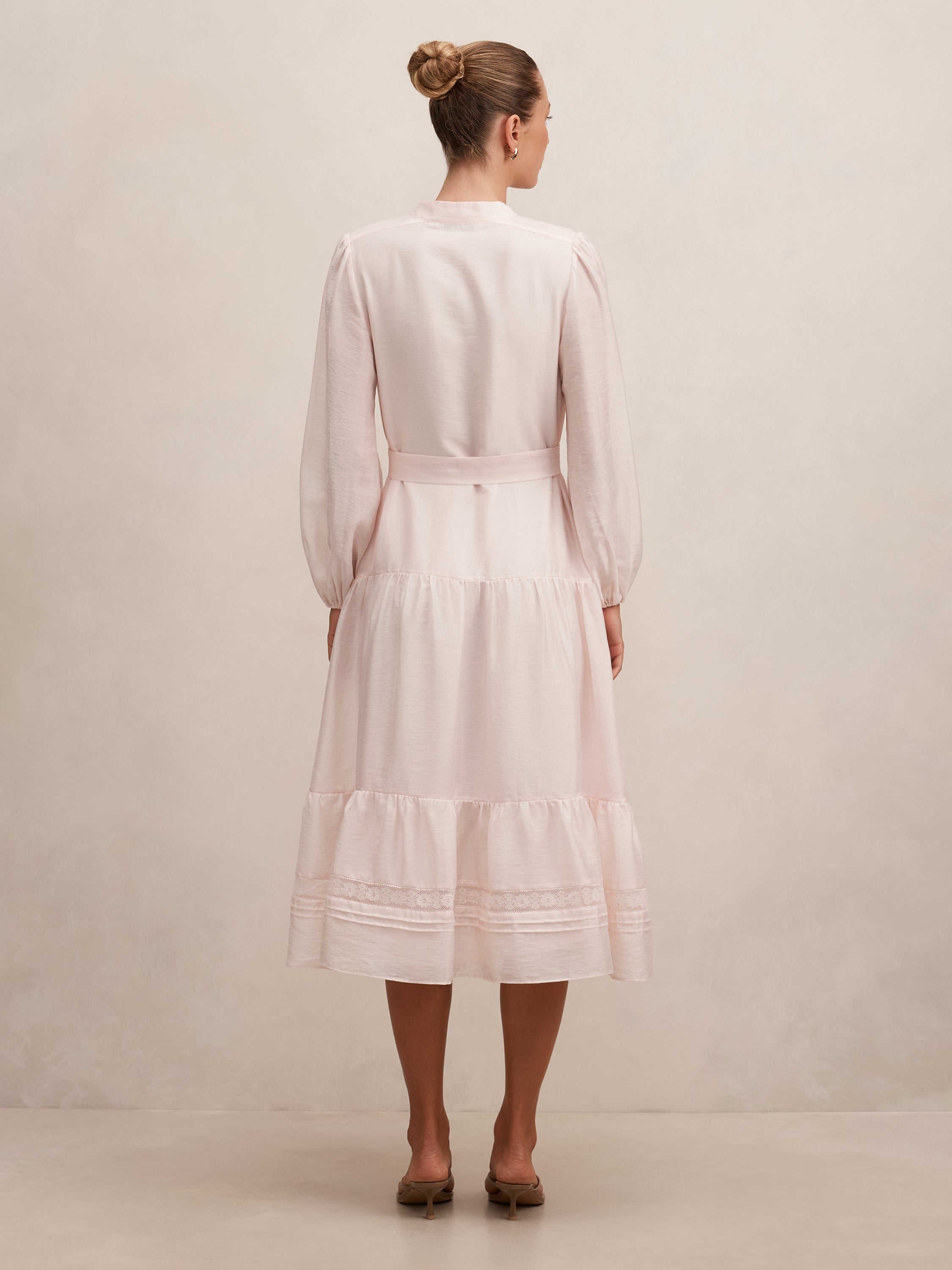 Rachel Lace Trim Midi Dress