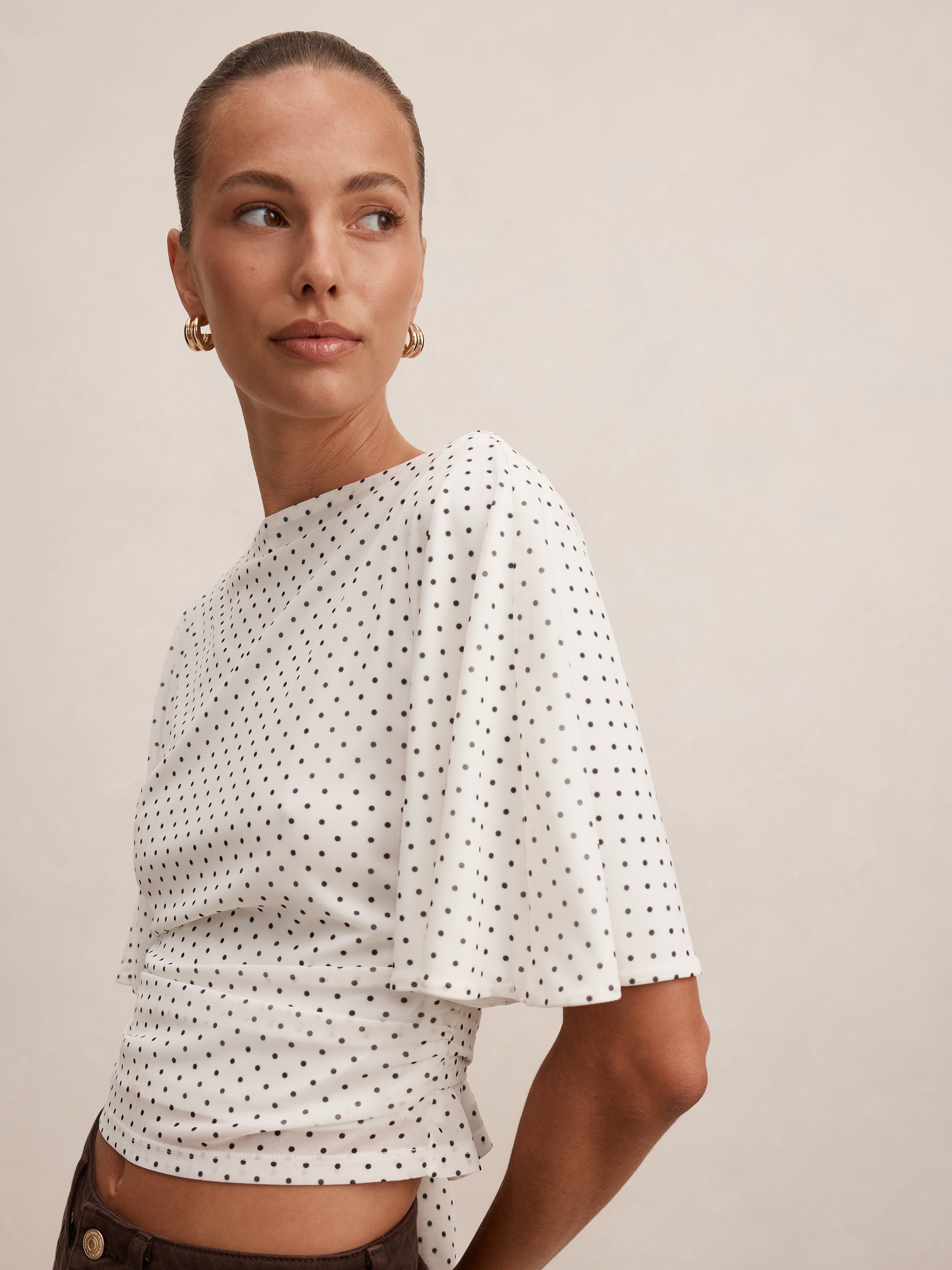Paige Flutter Sleeve Tie Back