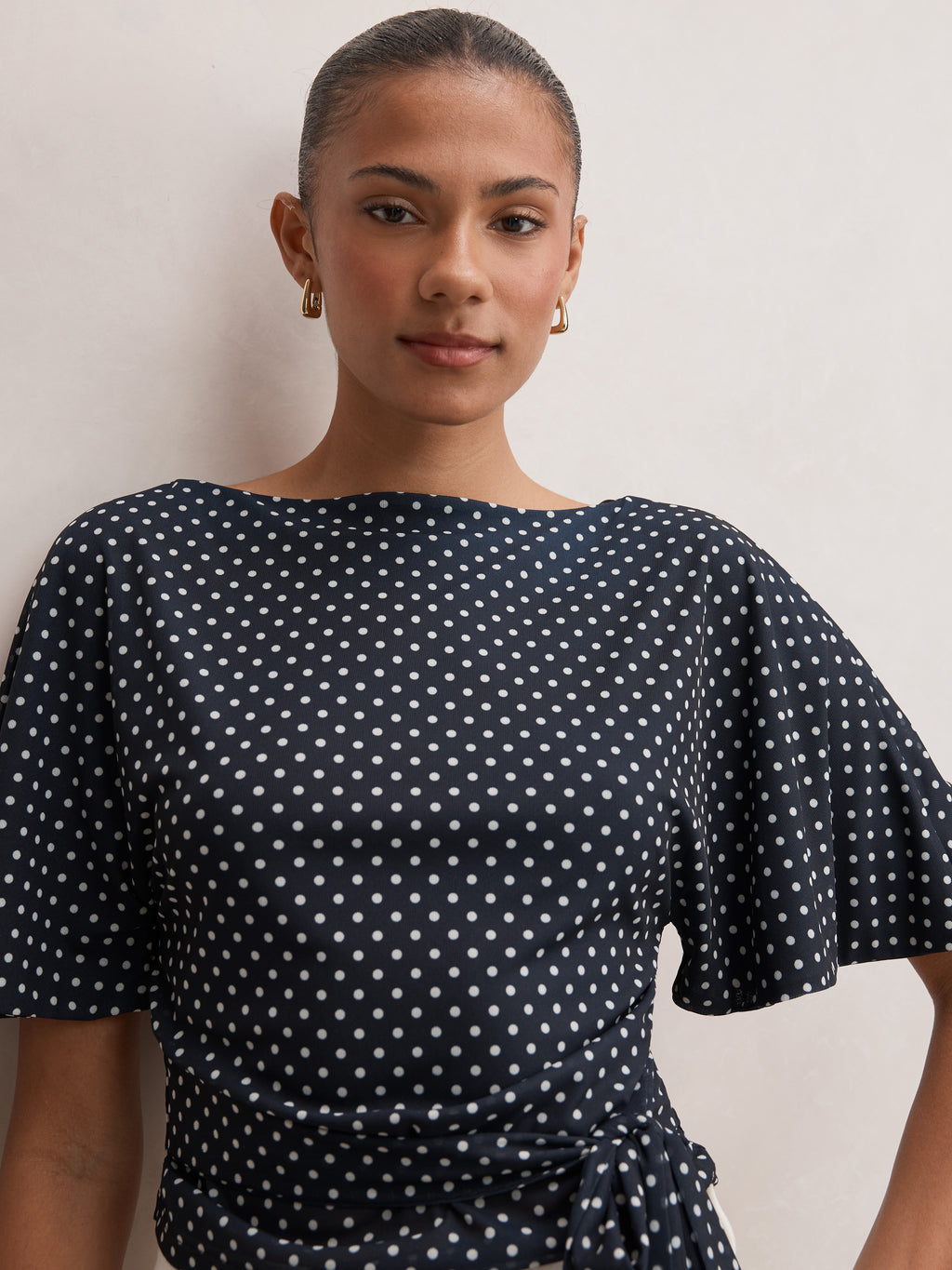 Paige Flutter Sleeve Tie Back