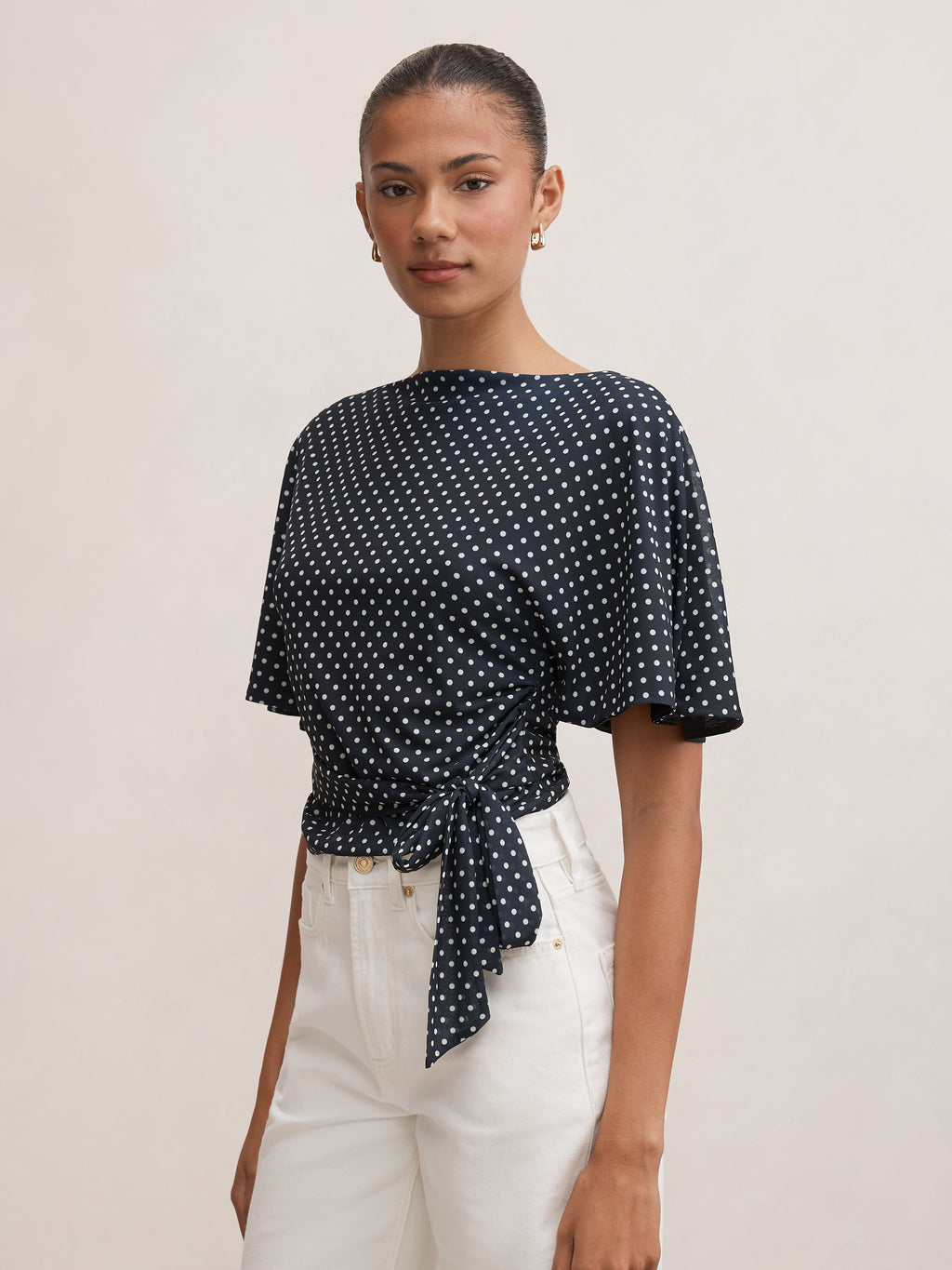 Paige Flutter Sleeve Tie Back