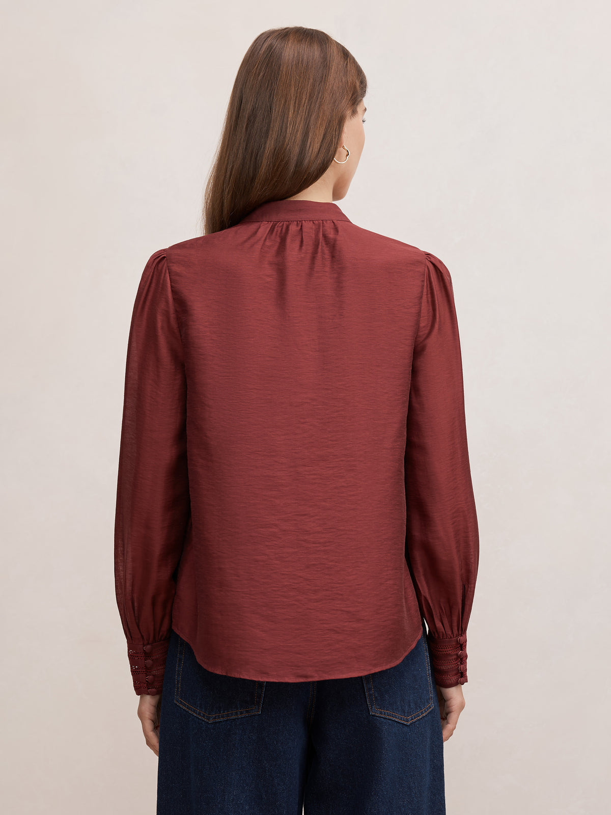 Robin Trim Cuff Blouse