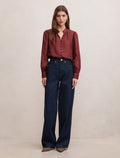 Robin Trim Cuff Blouse