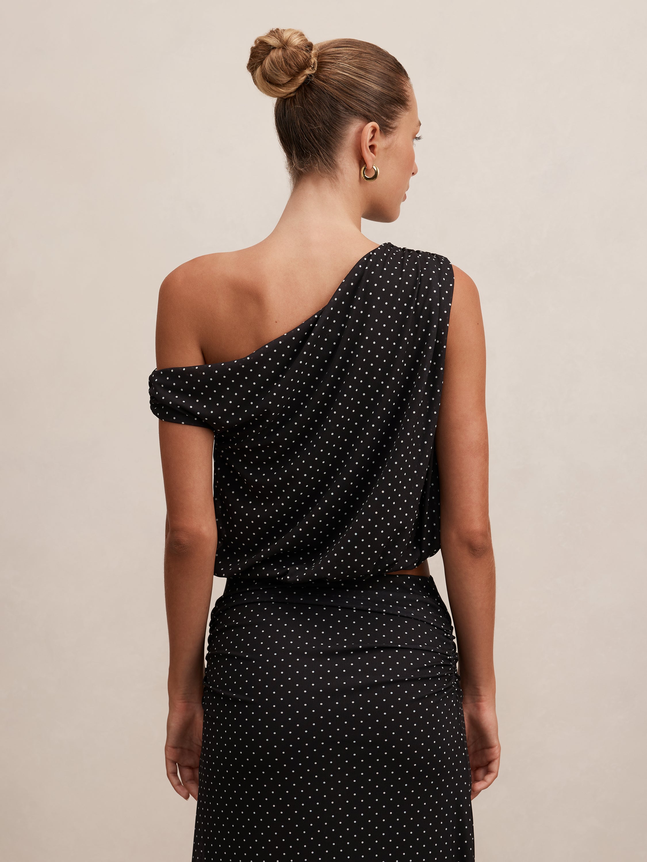Mila Tipped Shoulder Drape Top