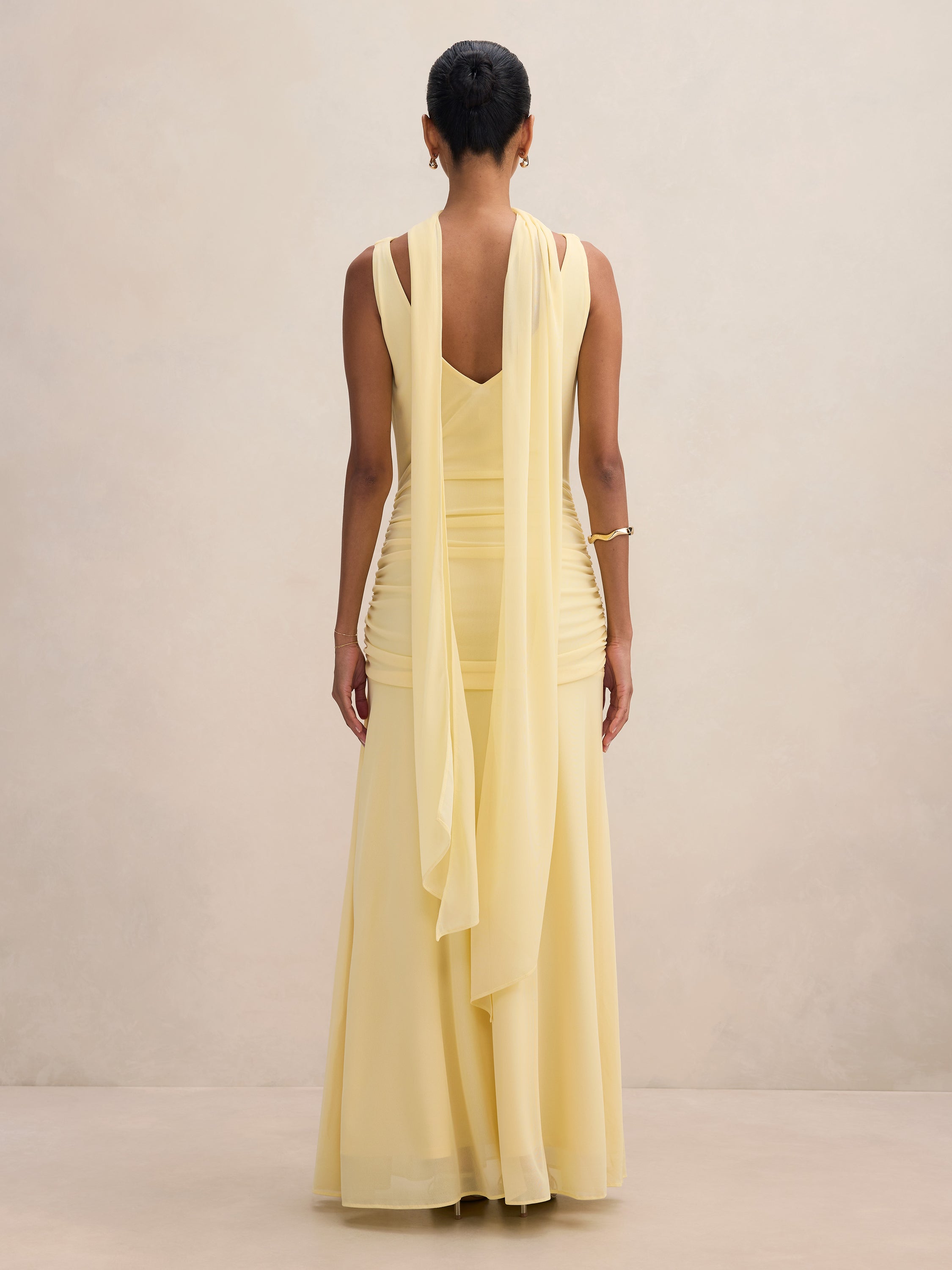 Vivianne Petite Scarf Tie Maxi Dress