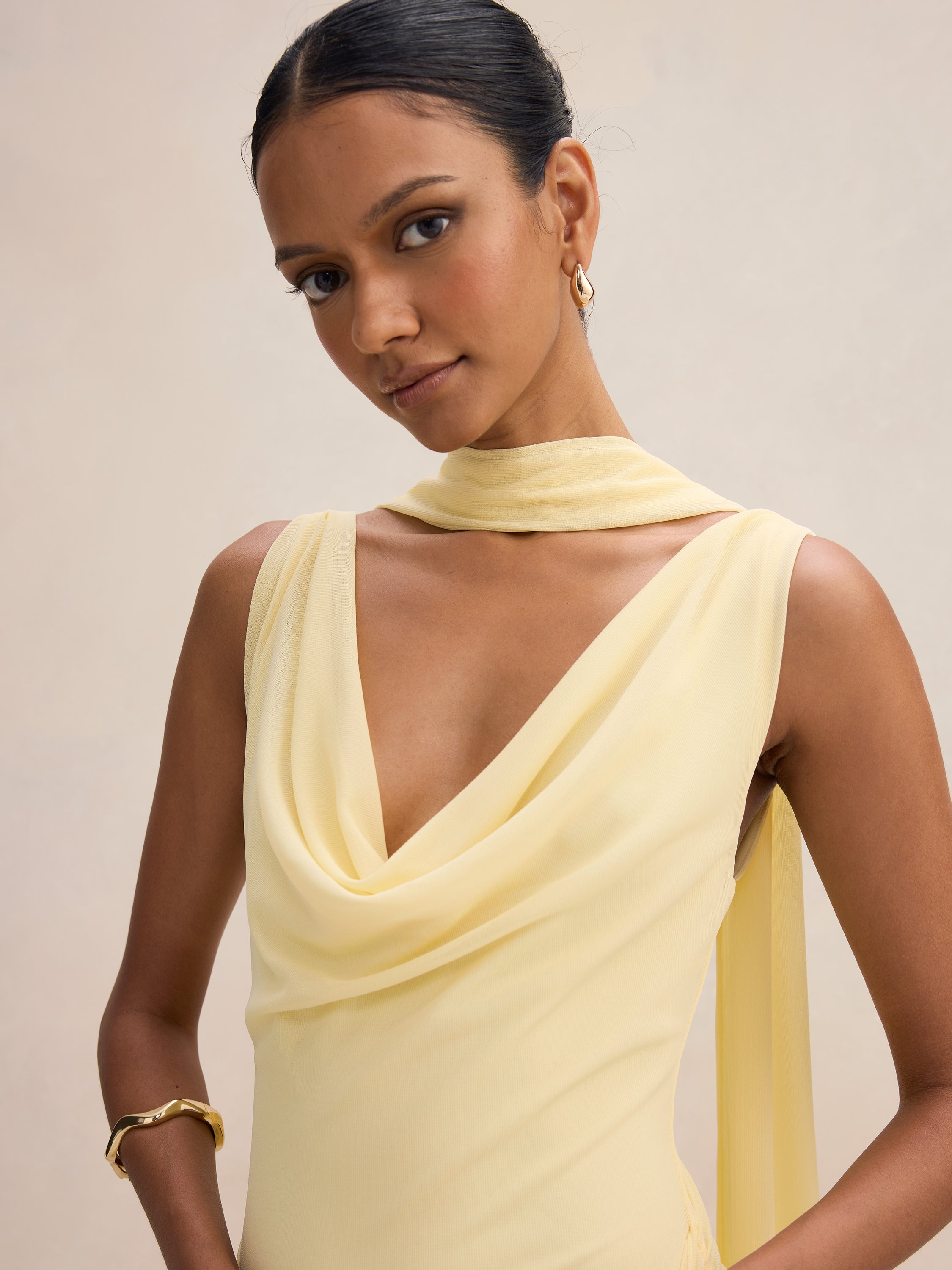 Vivianne Petite Scarf Tie Maxi Dress
