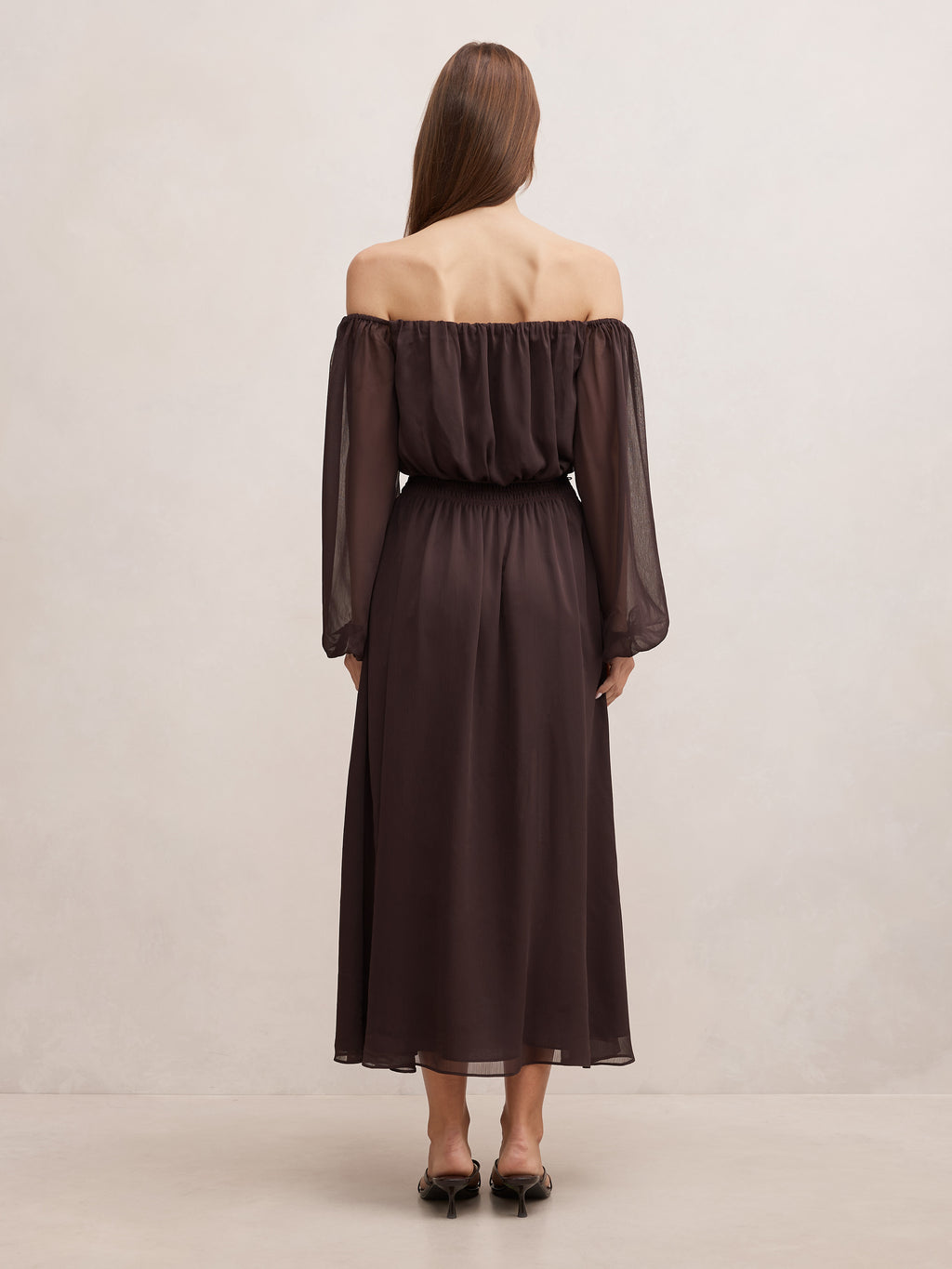 Elodie Off Shoulder Midi Dress