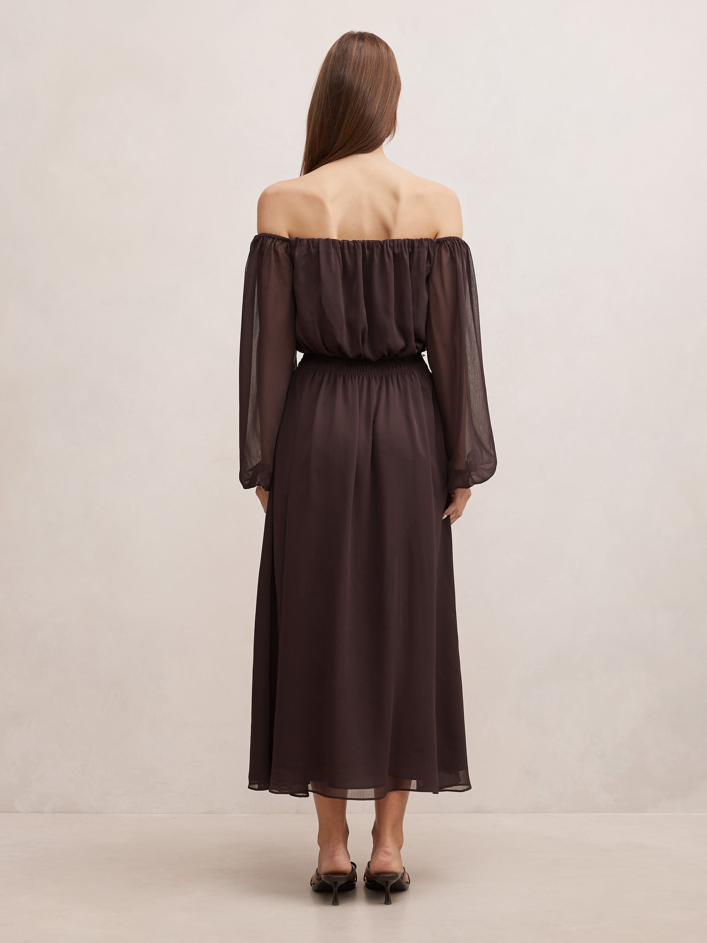 Elodie Off Shoulder Midi Dress