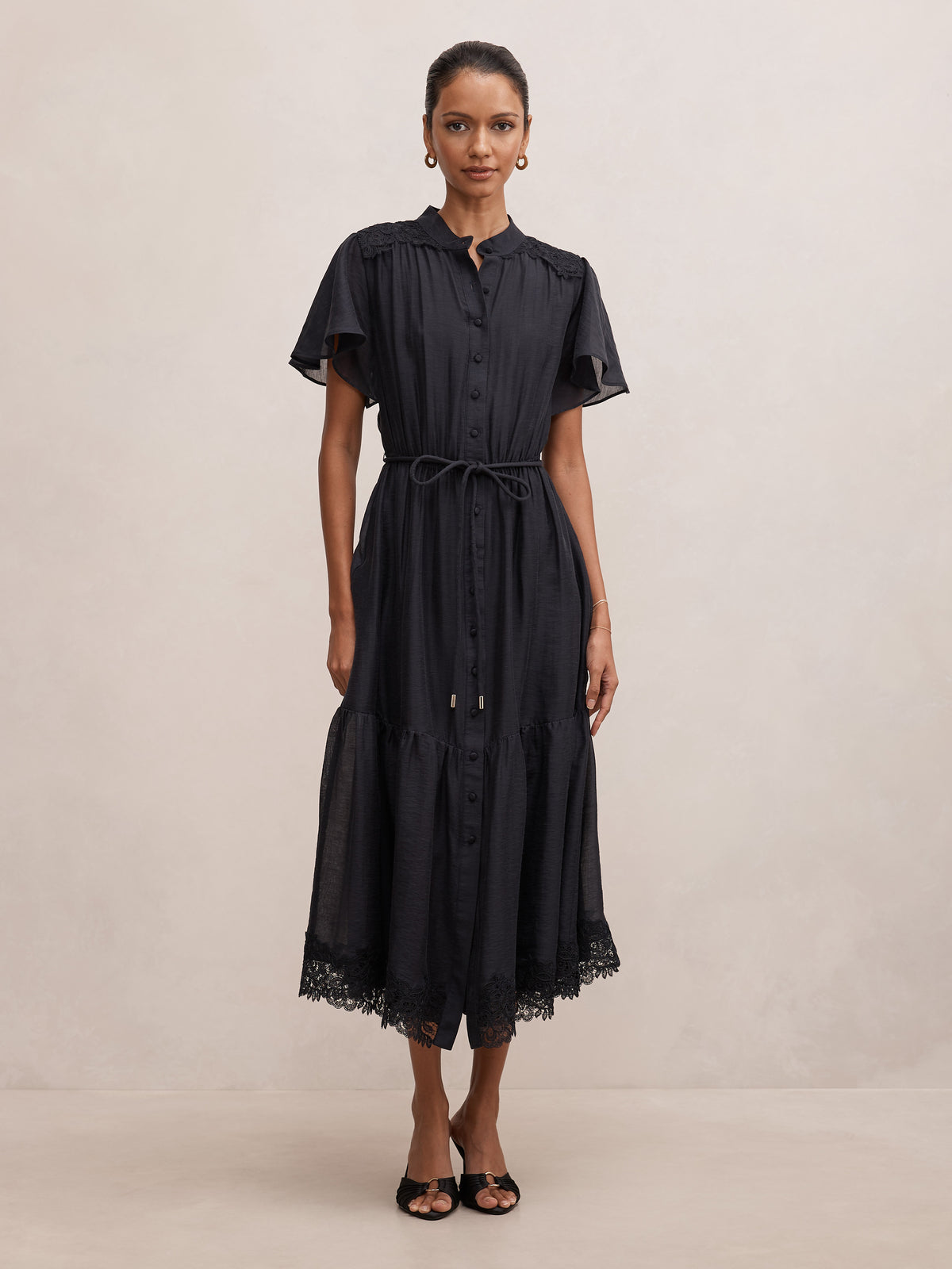 Harriet Petite Lace Midi Dress