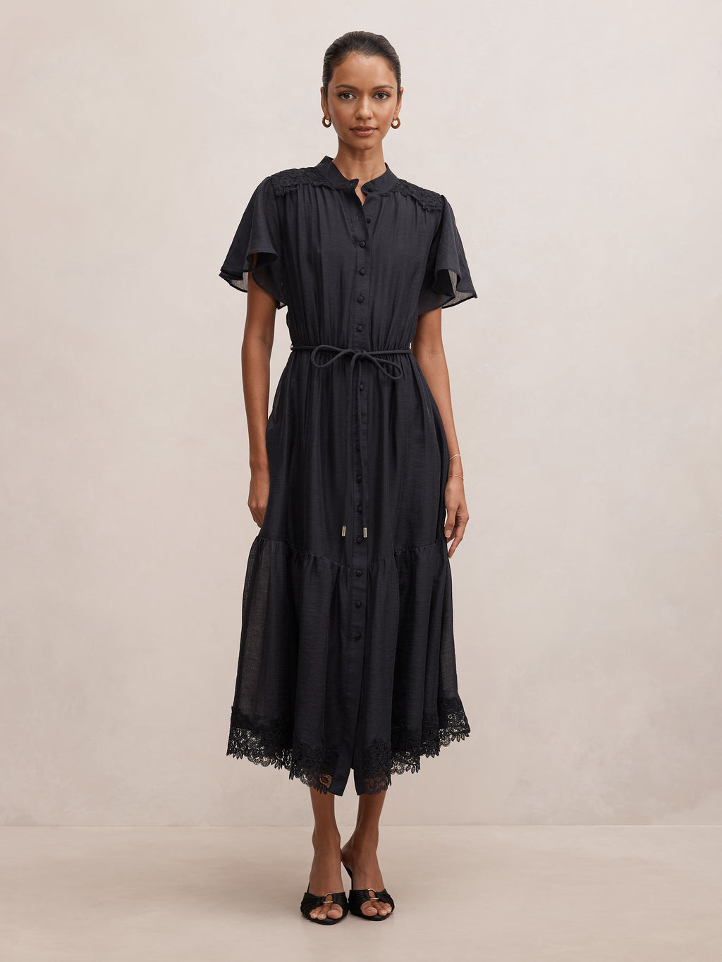 Harriet Petite Lace Midi Dress