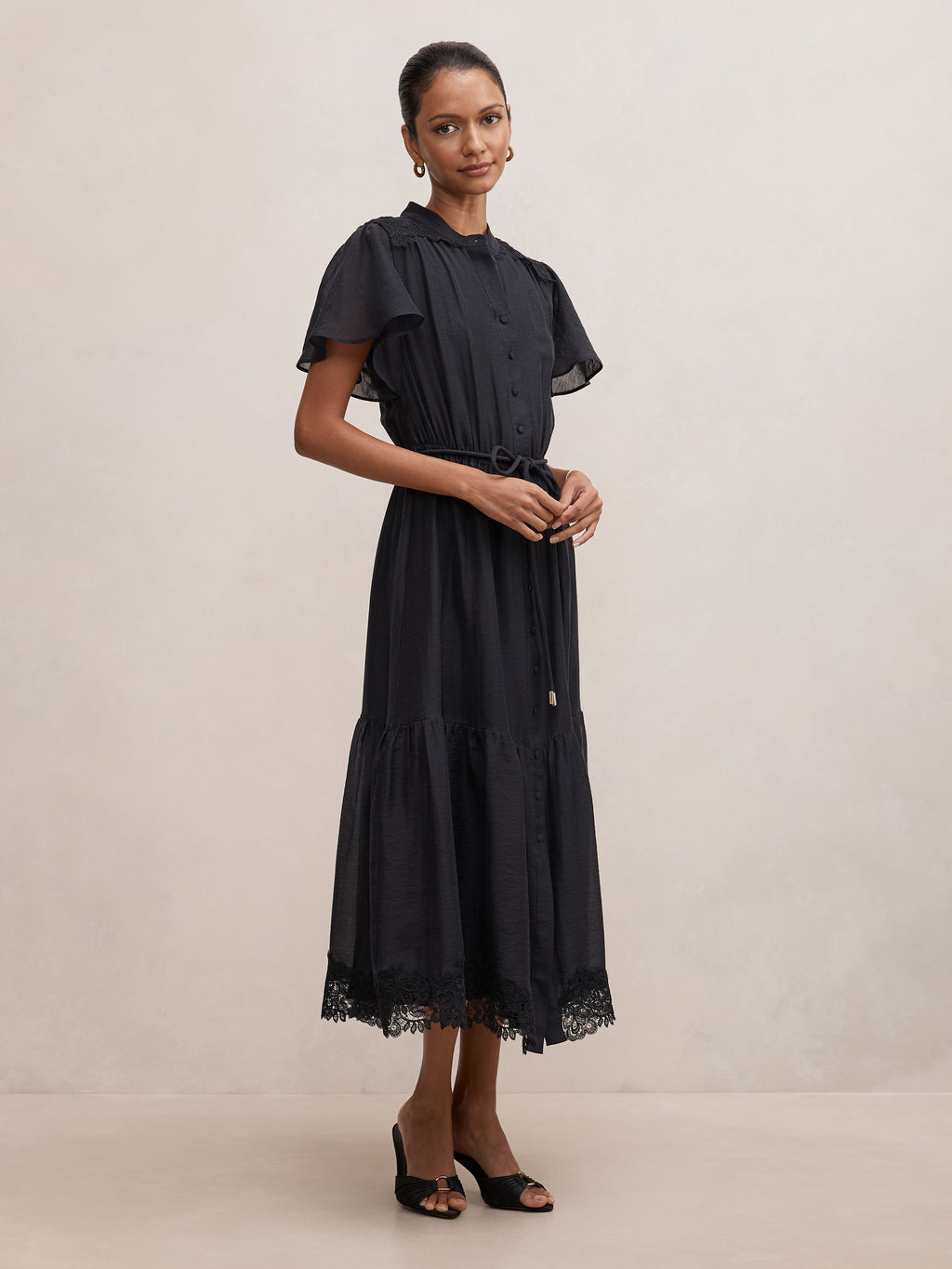 Harriet Petite Lace Midi Dress