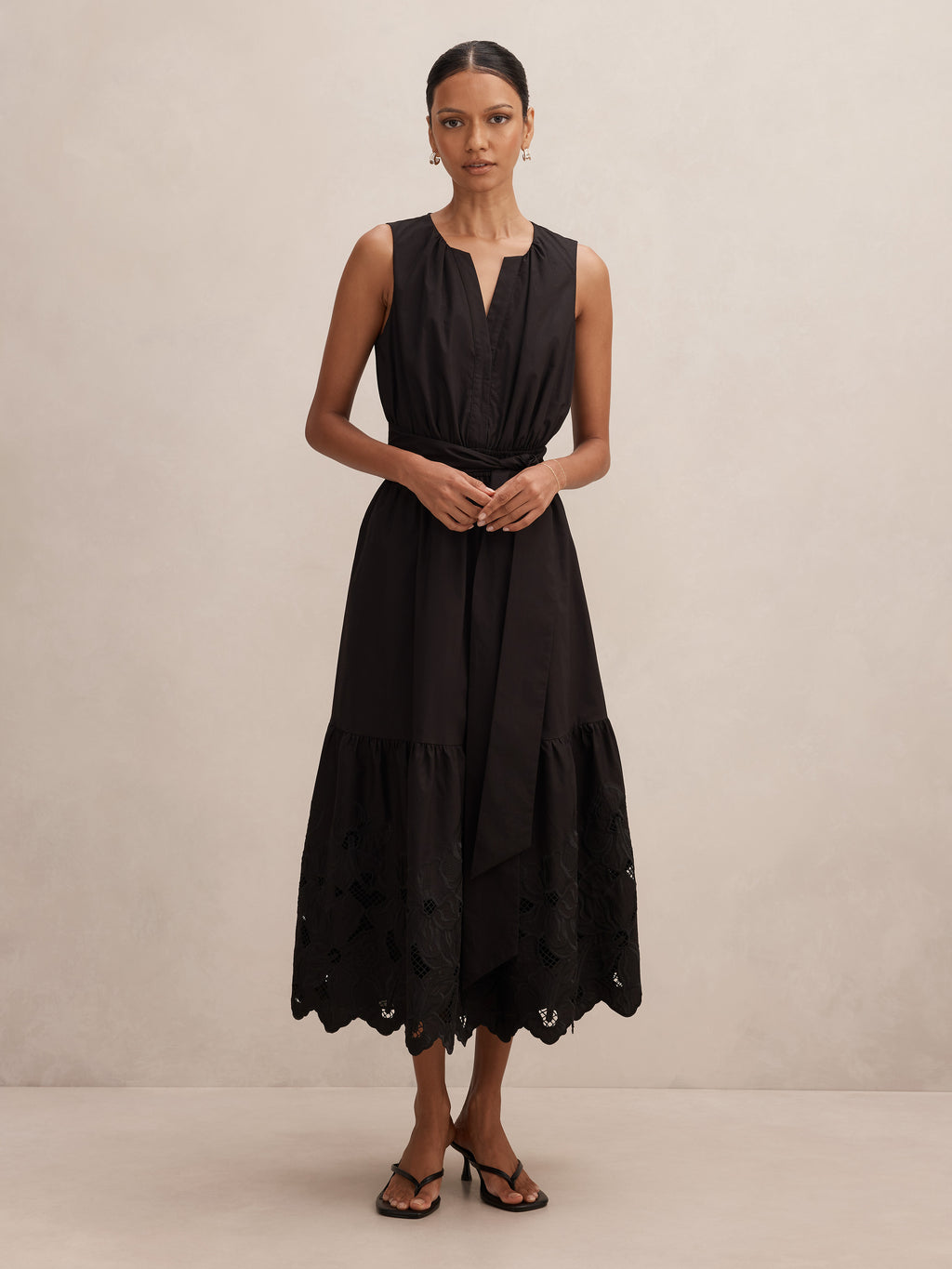 Dahlia Petite Embroidered Midi Dress