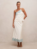 Adele Lace Trim Midi Skirt