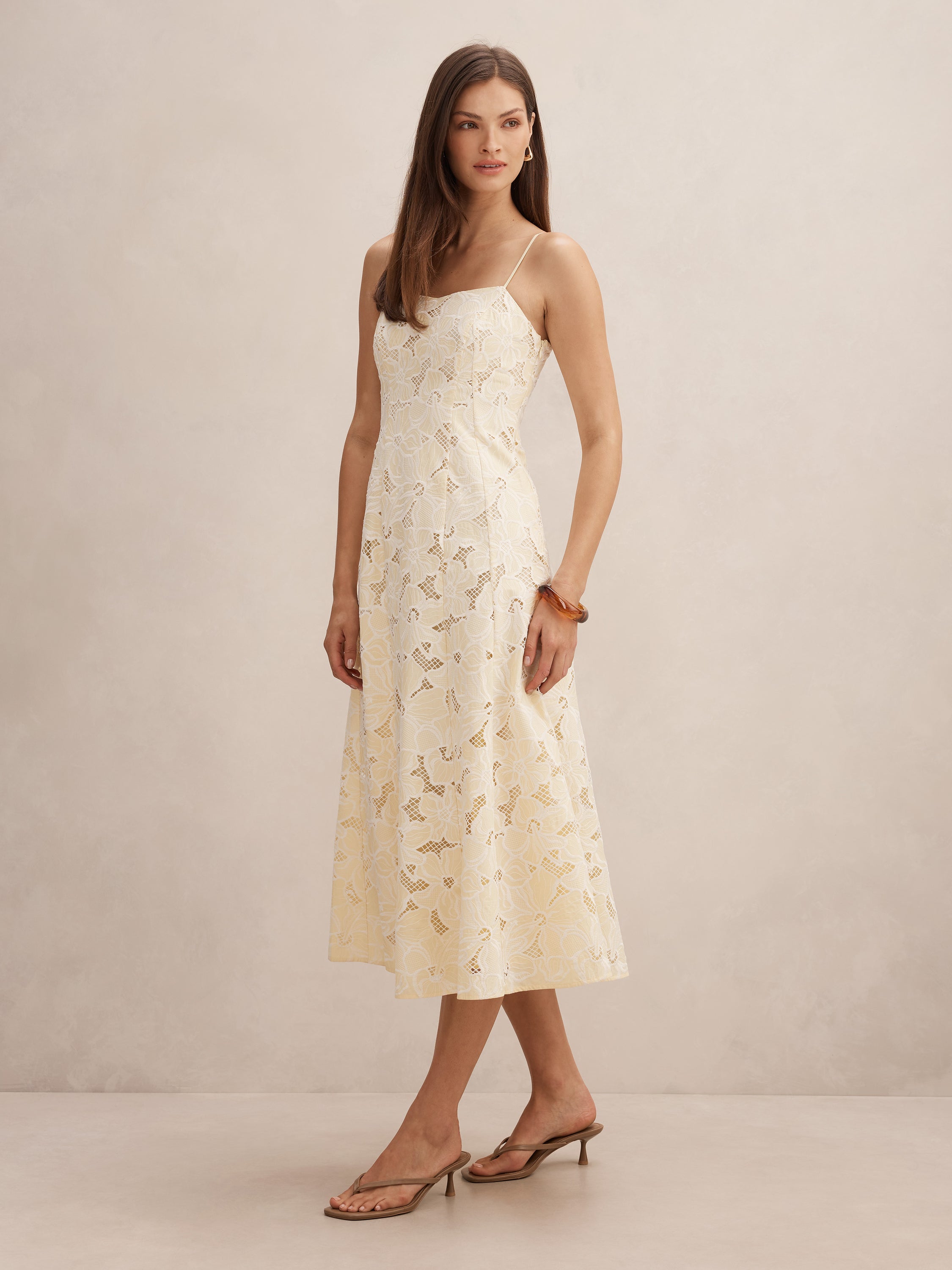Millie Embroidered Midi Dress