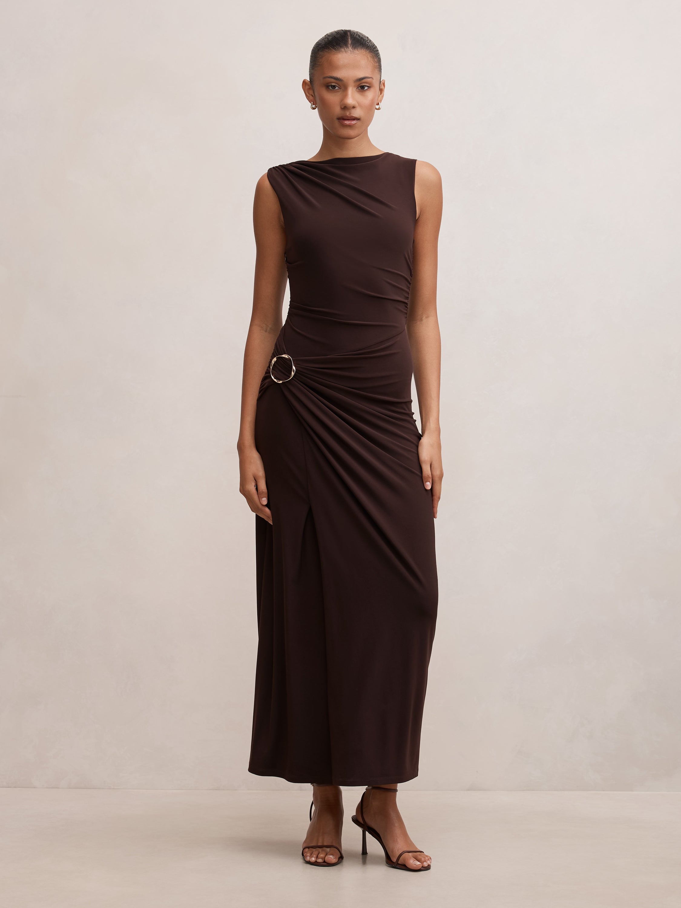 Kinsley Sleeveless Jersey Midi Dress