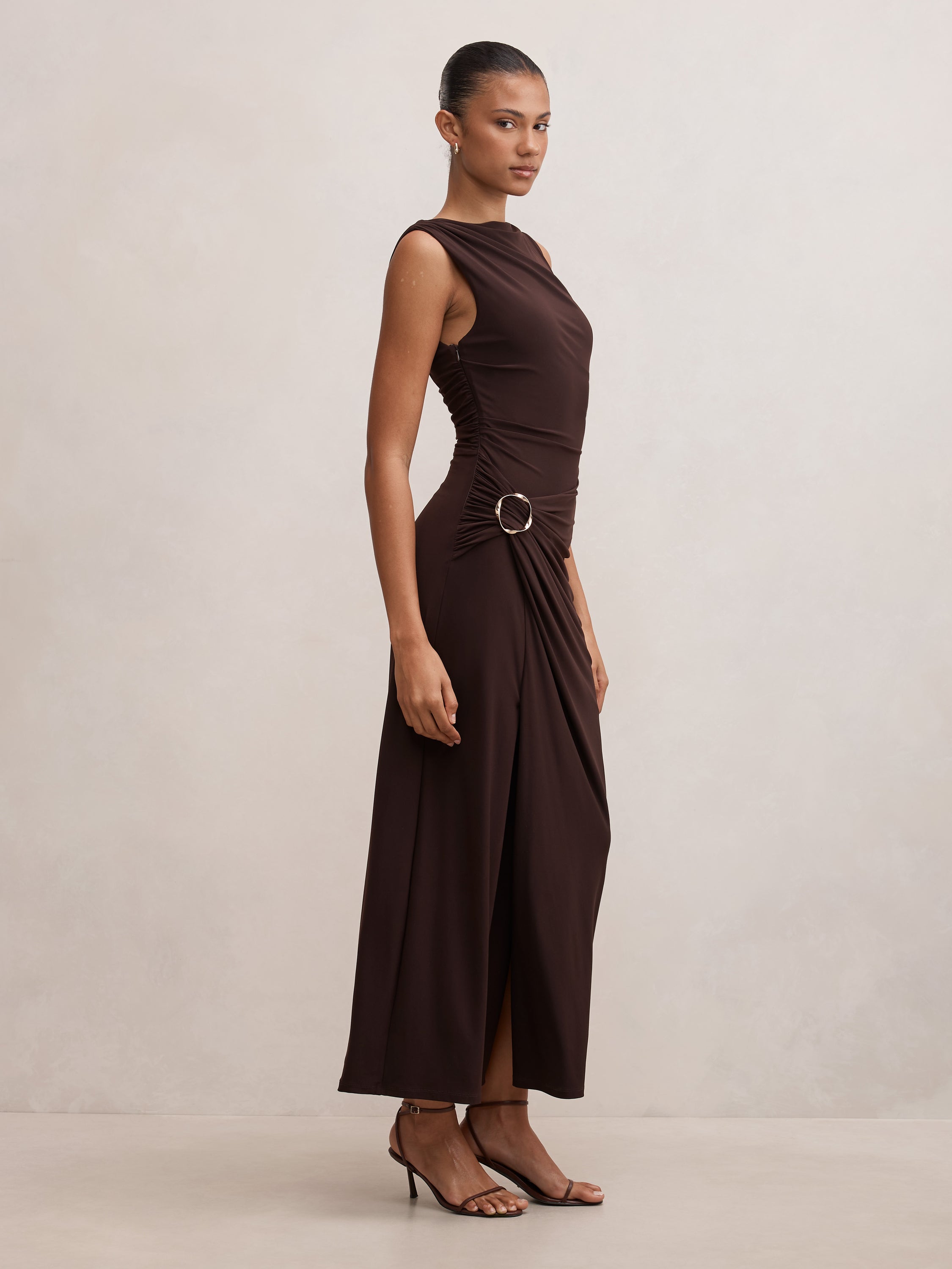 Kinsley Sleeveless Jersey Midi Dress