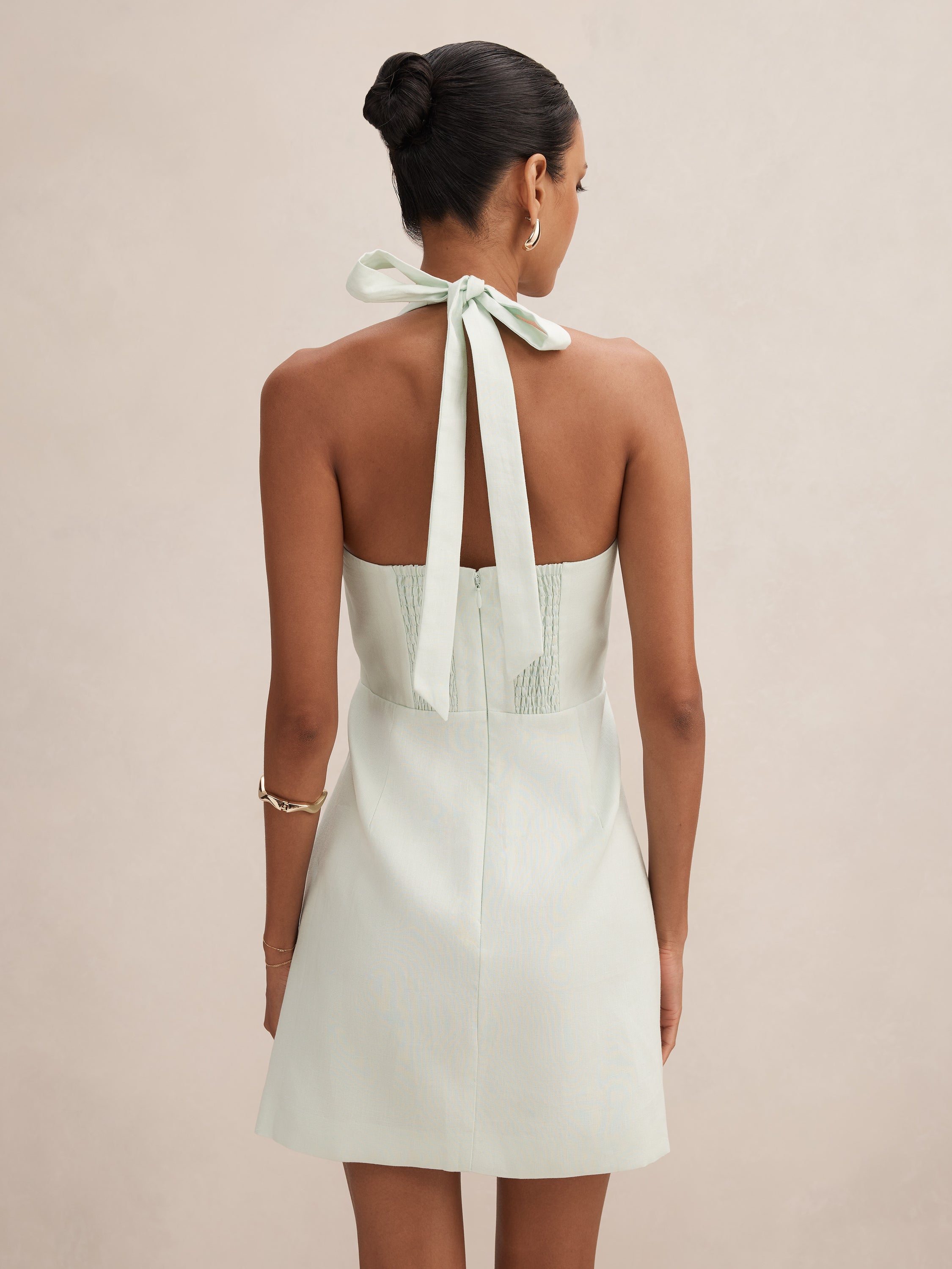 Jade Petite Halter Tie Mini Dress