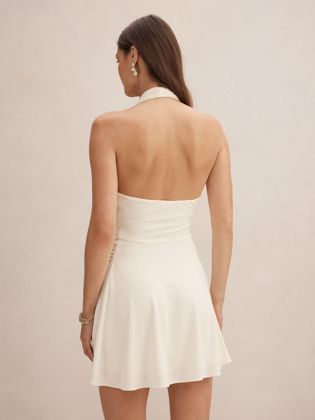 Aaliyah Wrap Halter Mini Dress