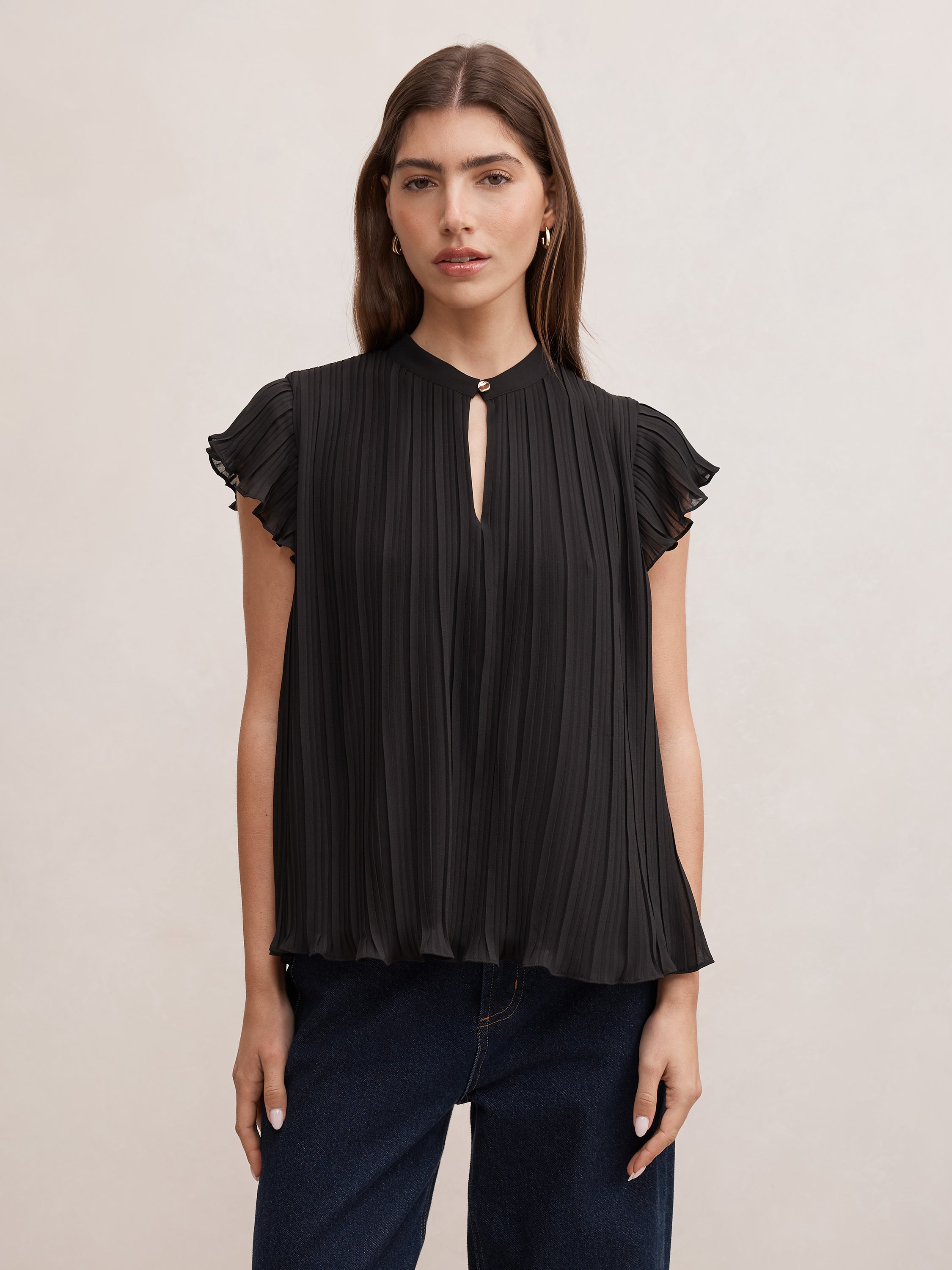 Autumn Flutter Sleeve Blouse