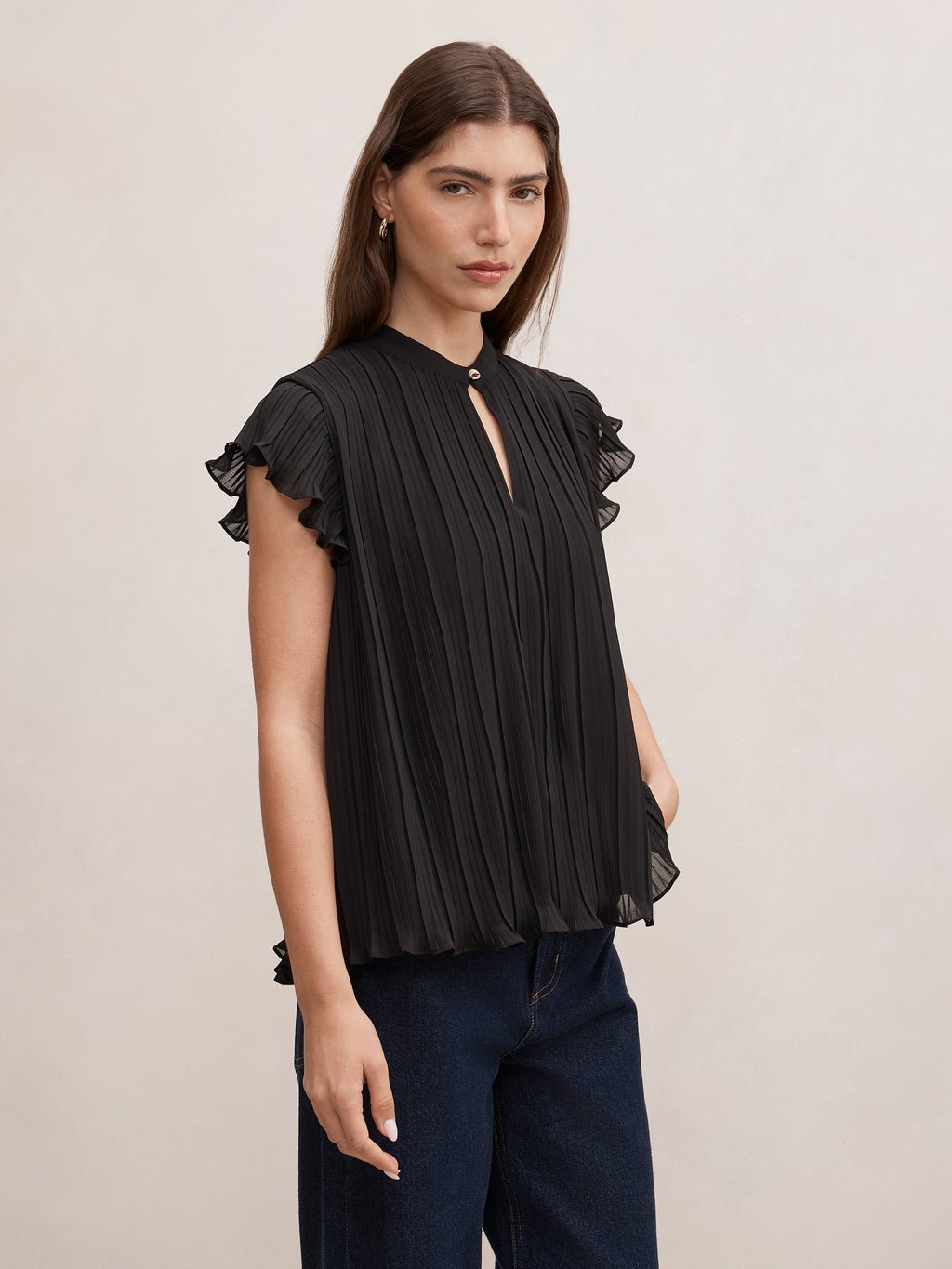 Autumn Flutter Sleeve Blouse