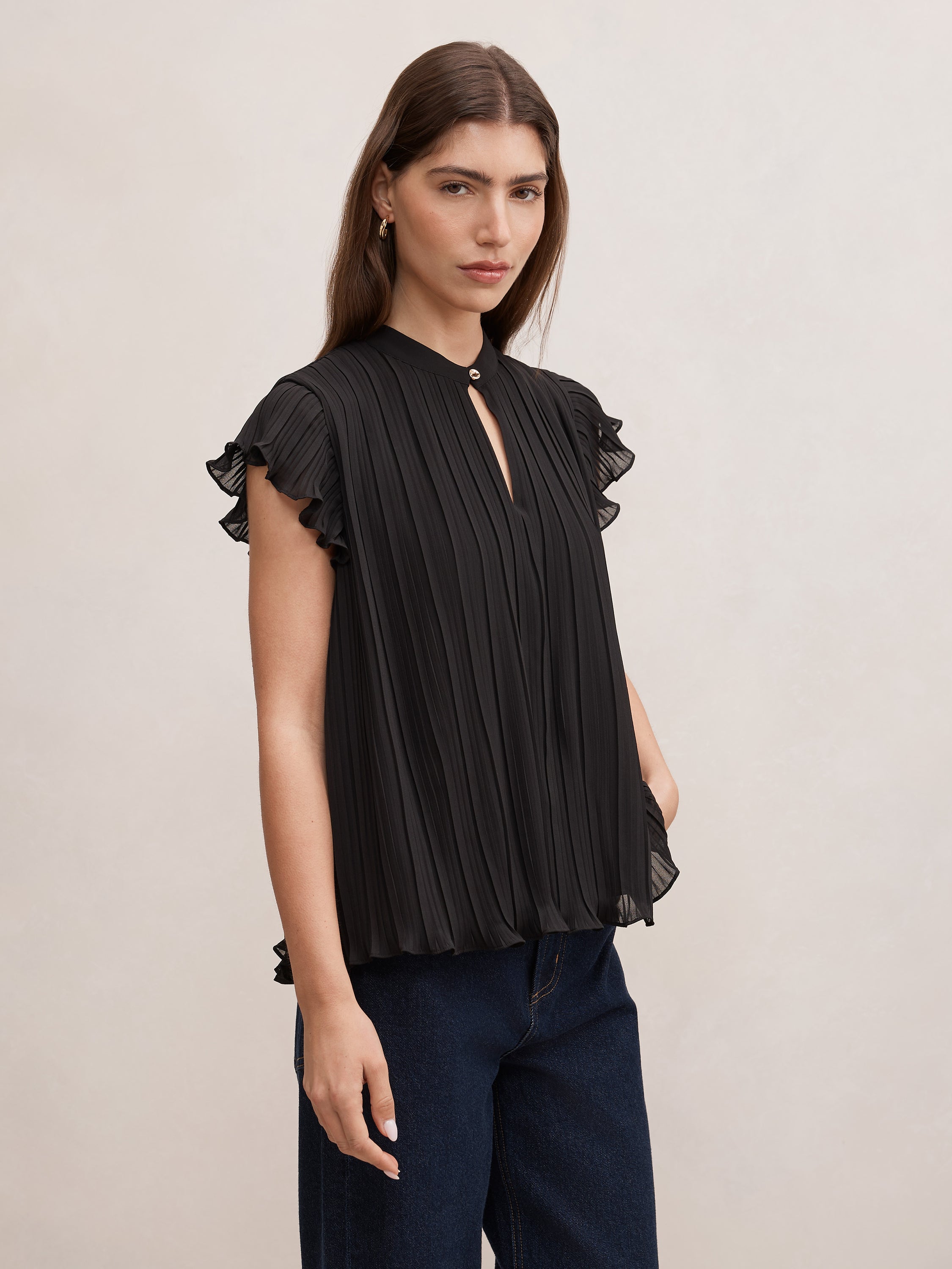 Autumn Flutter Sleeve Blouse