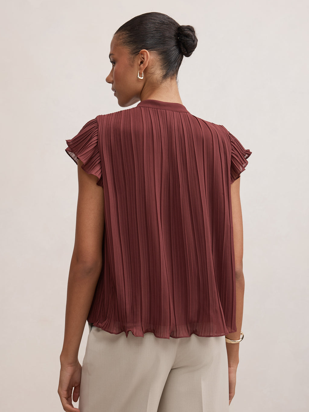 Autumn Flutter Sleeve Blouse