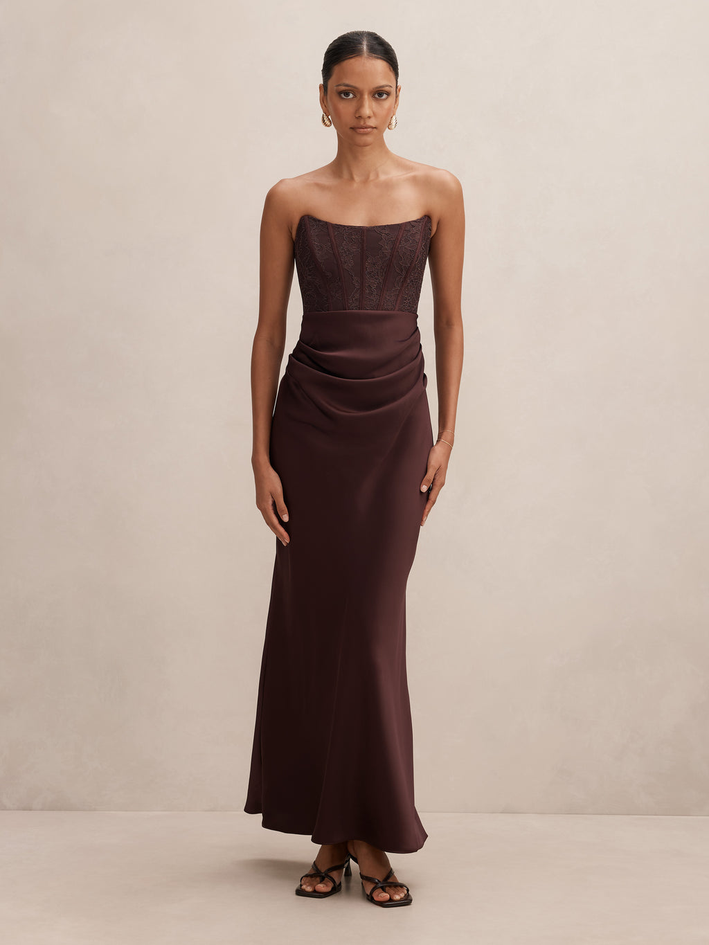 Ivy Petite Lace Corset Maxi