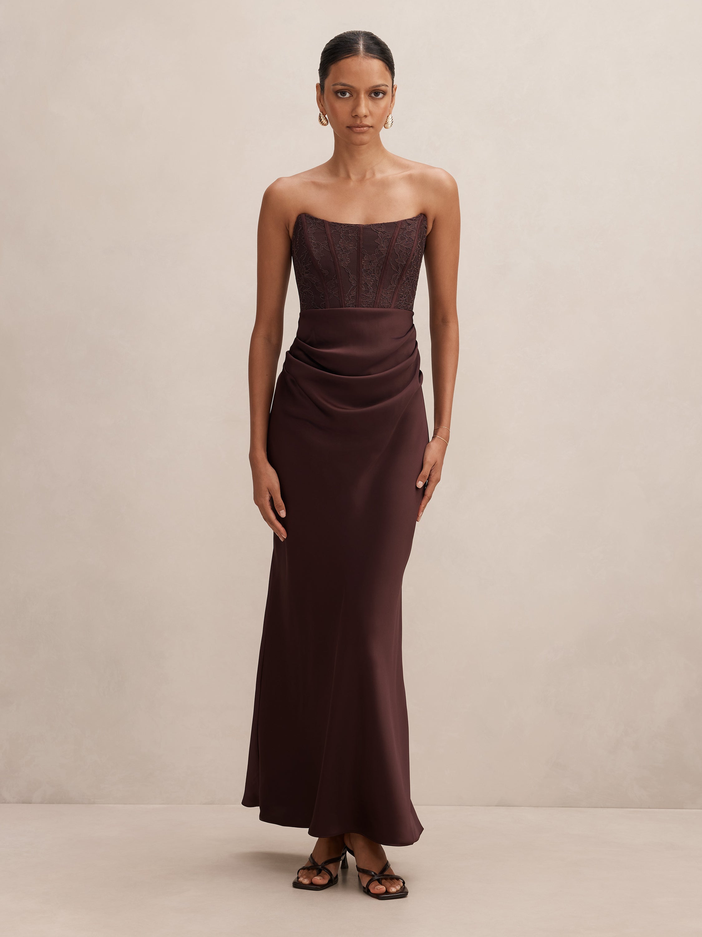 Ivy Petite Lace Corset Maxi