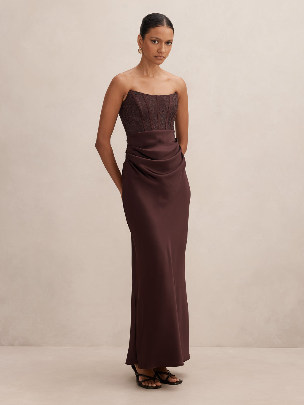 Ivy Petite Lace Corset Maxi