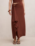 Leni Draped Midi Skirt