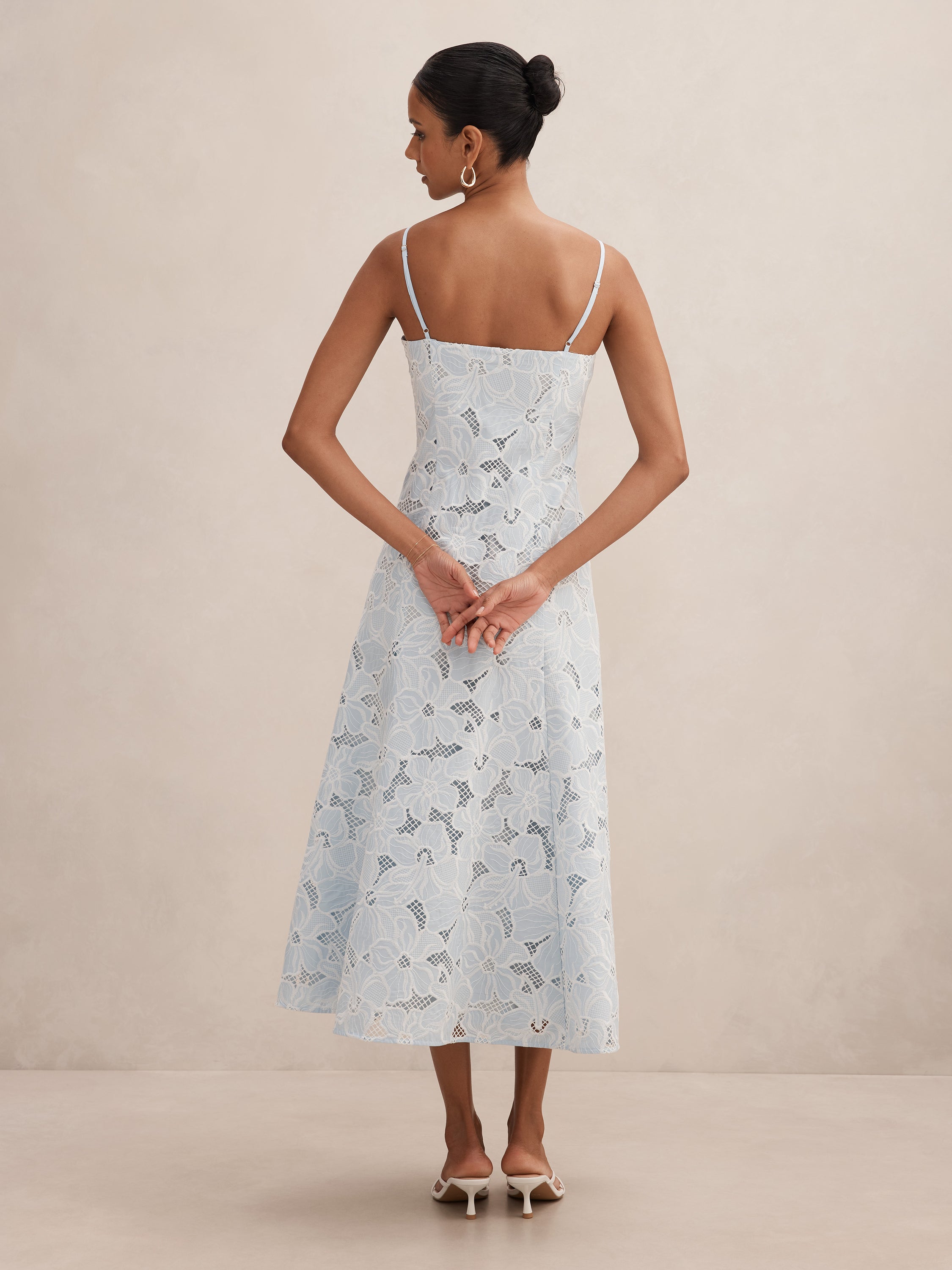 Millie Petite Embroidered Midi Dress