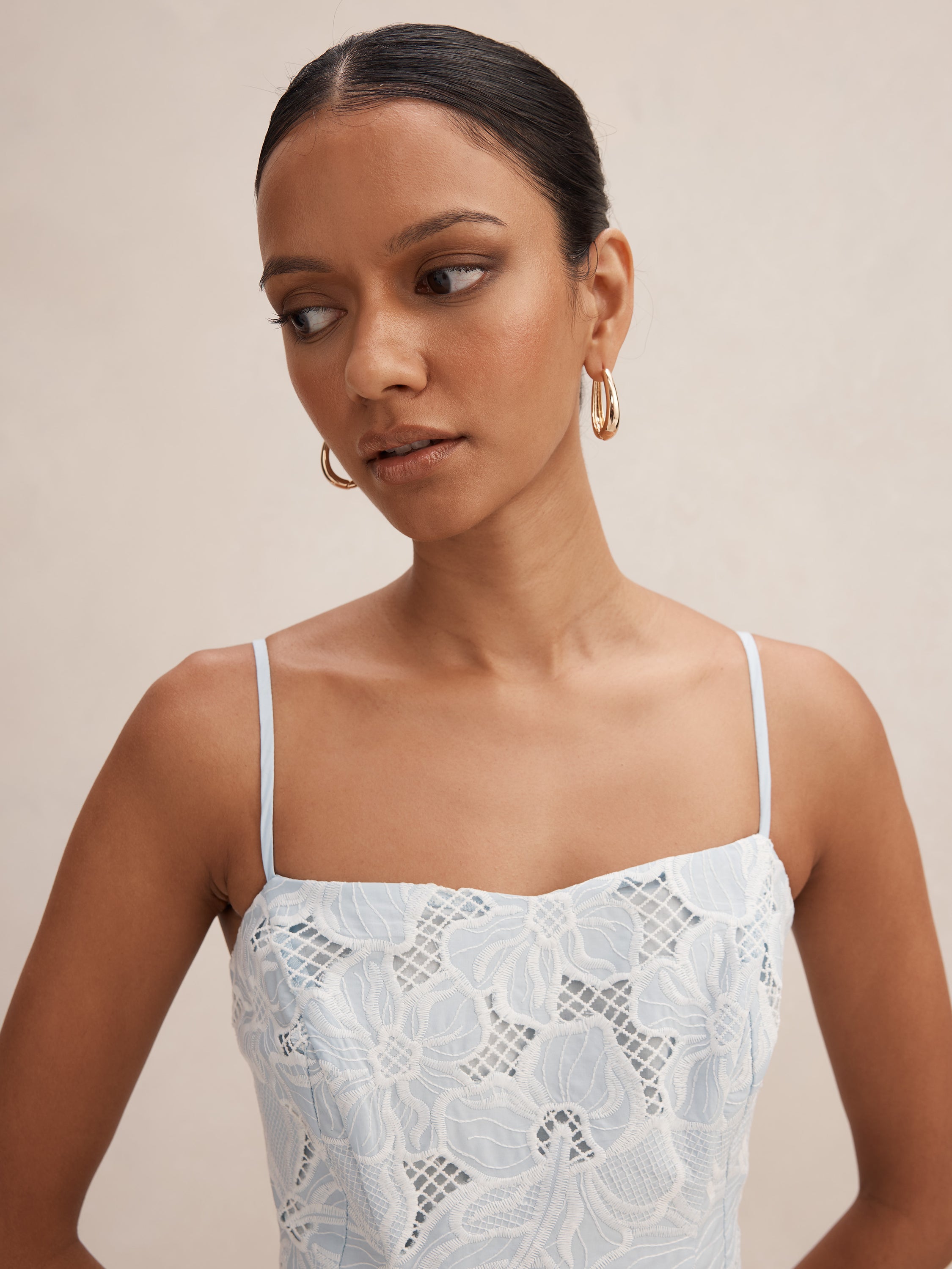 Buy Millie Petite Embroidered Midi Dress - Blue - Online | Forever New