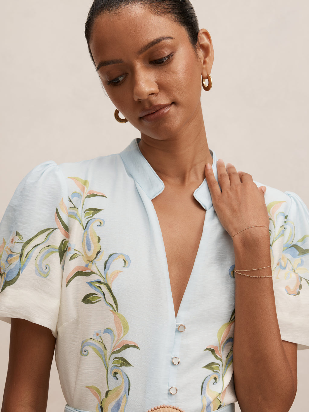 Briana Petite Printed Shirt Dress