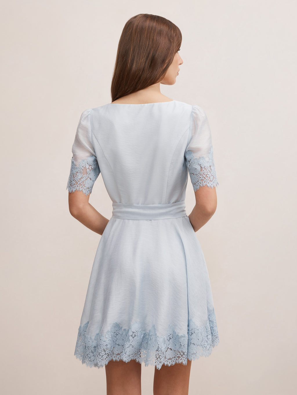 Alana Lace Trim Mini Dress