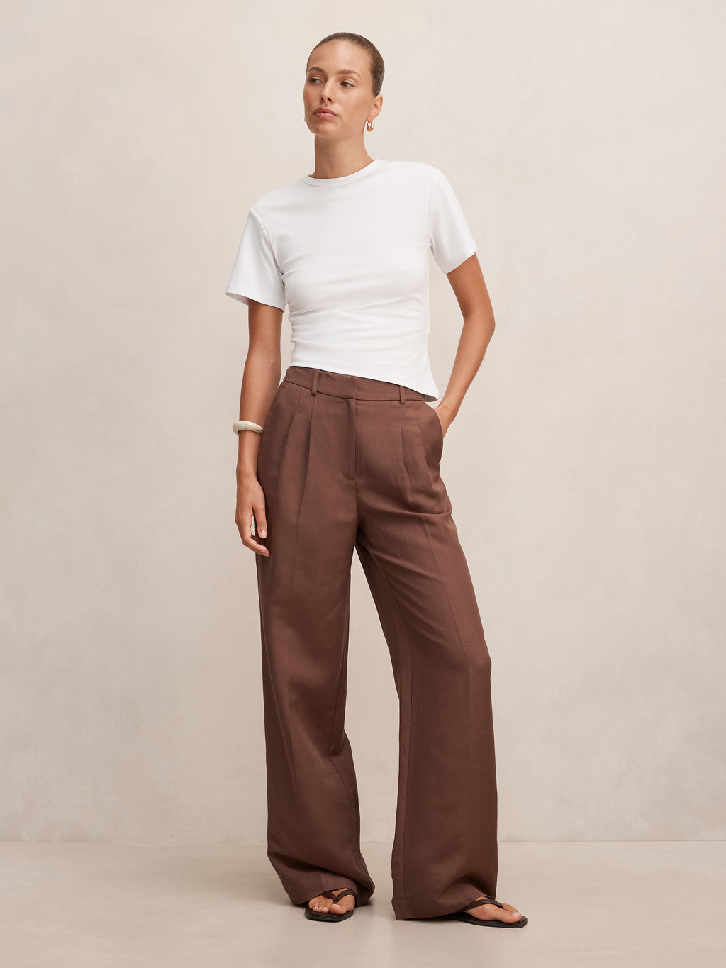 Eva Linen Wide Leg Pant
