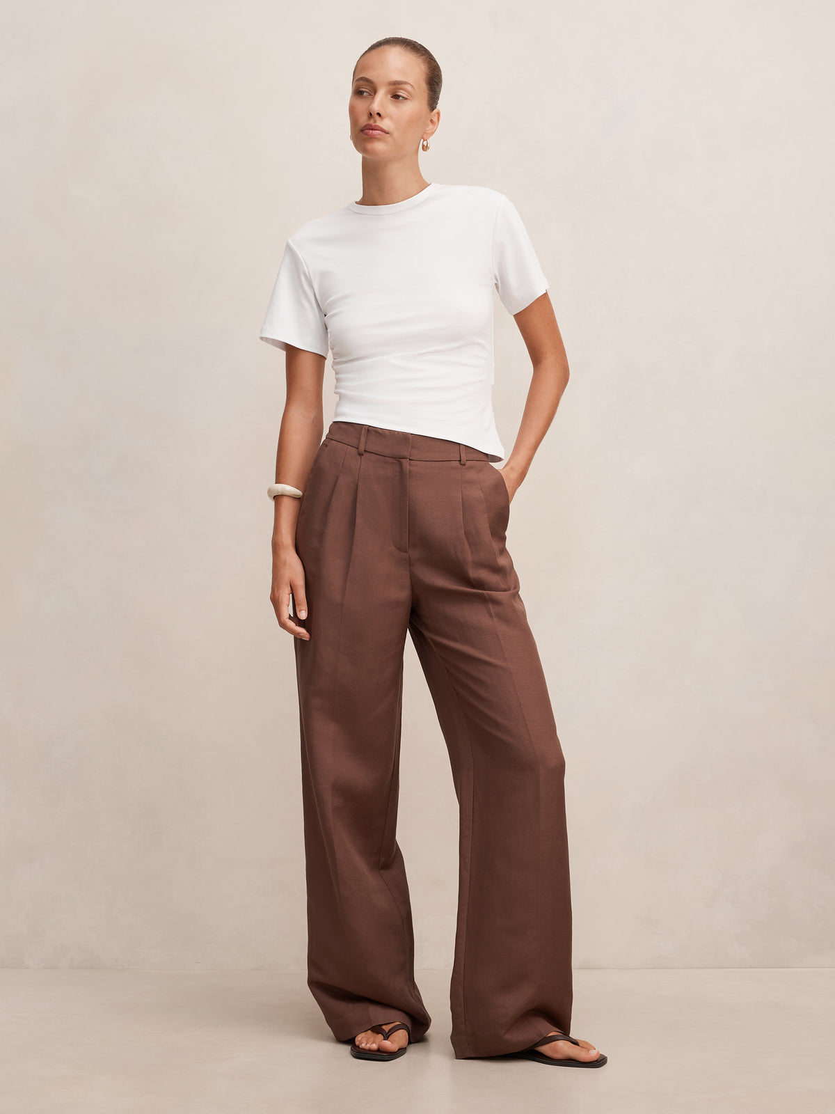 Eva Linen Wide Leg Pant