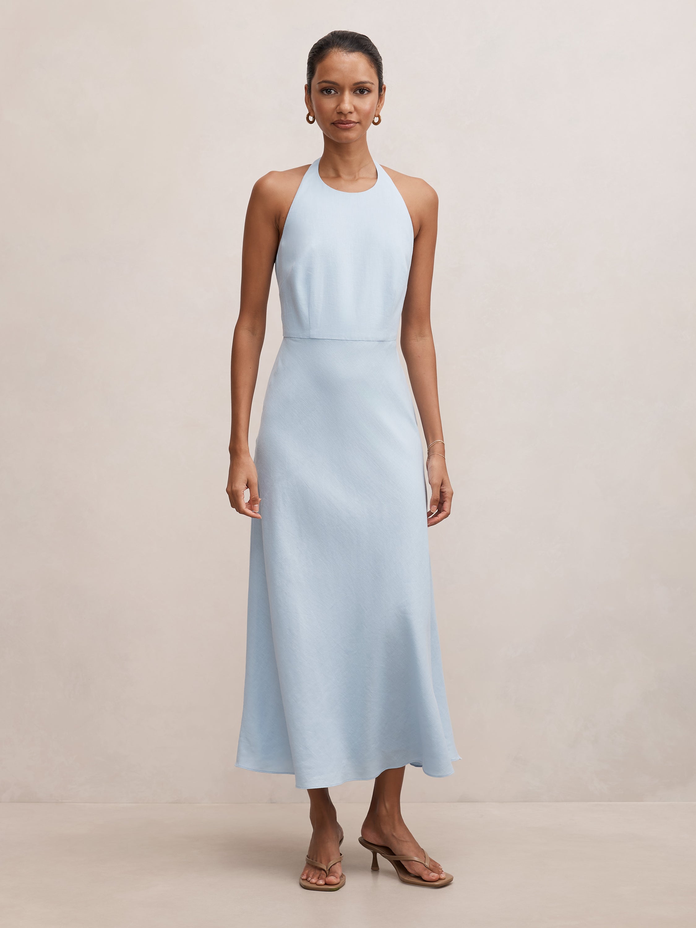 Soraya Petite Beaded Back Midi Dress