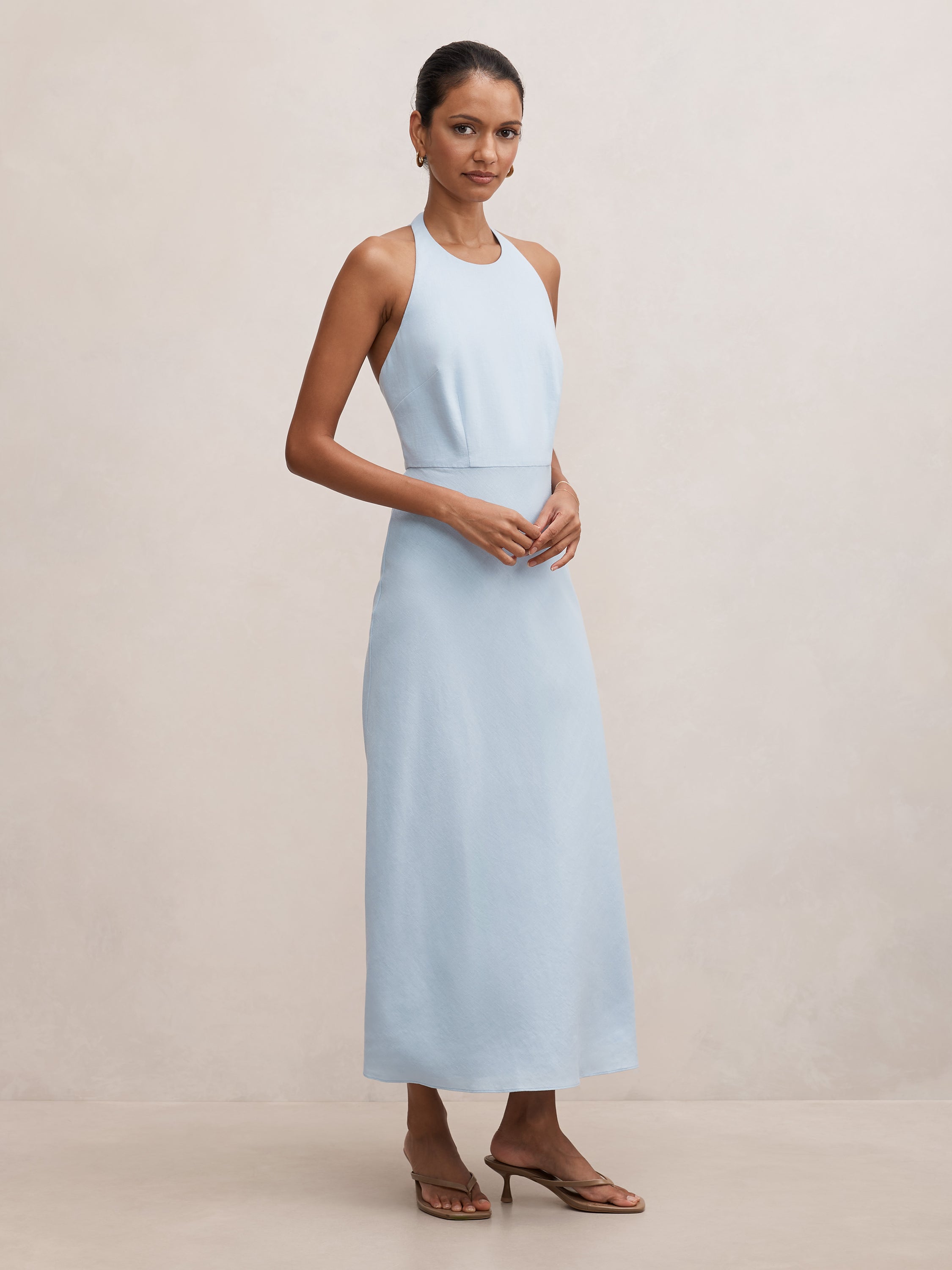 Soraya Petite Beaded Back Midi Dress