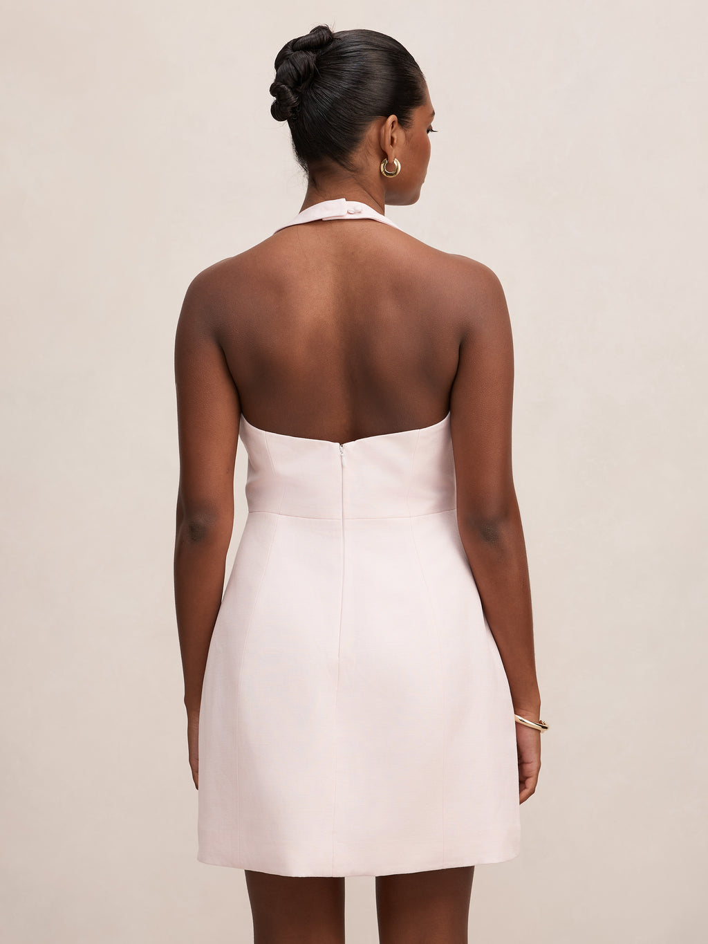 Corinna Petite Halter Mini Dress