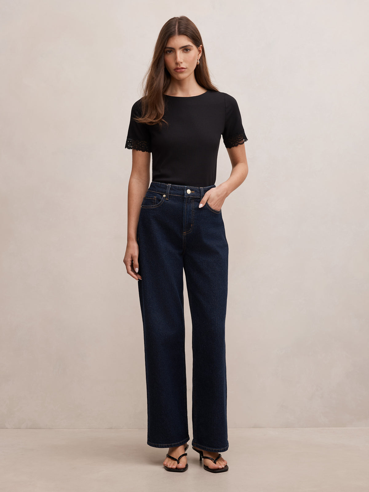 Nina Lace Trim Tee